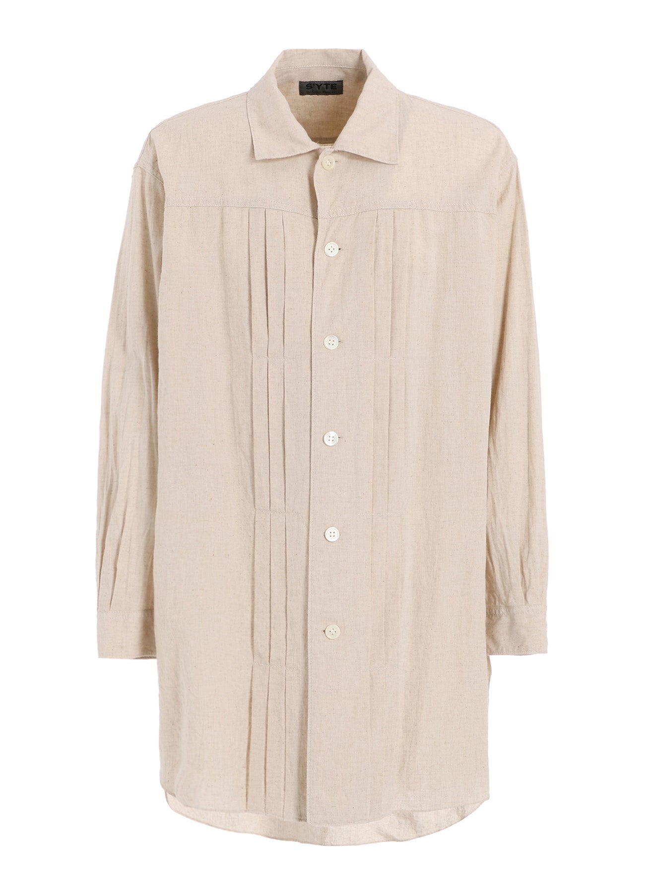Premium Cotton Linen Poplin Pleated Oversized Shirt for Women - Comfortable & Stylish Casual Wear for Work, Travel & Everyday Outfits