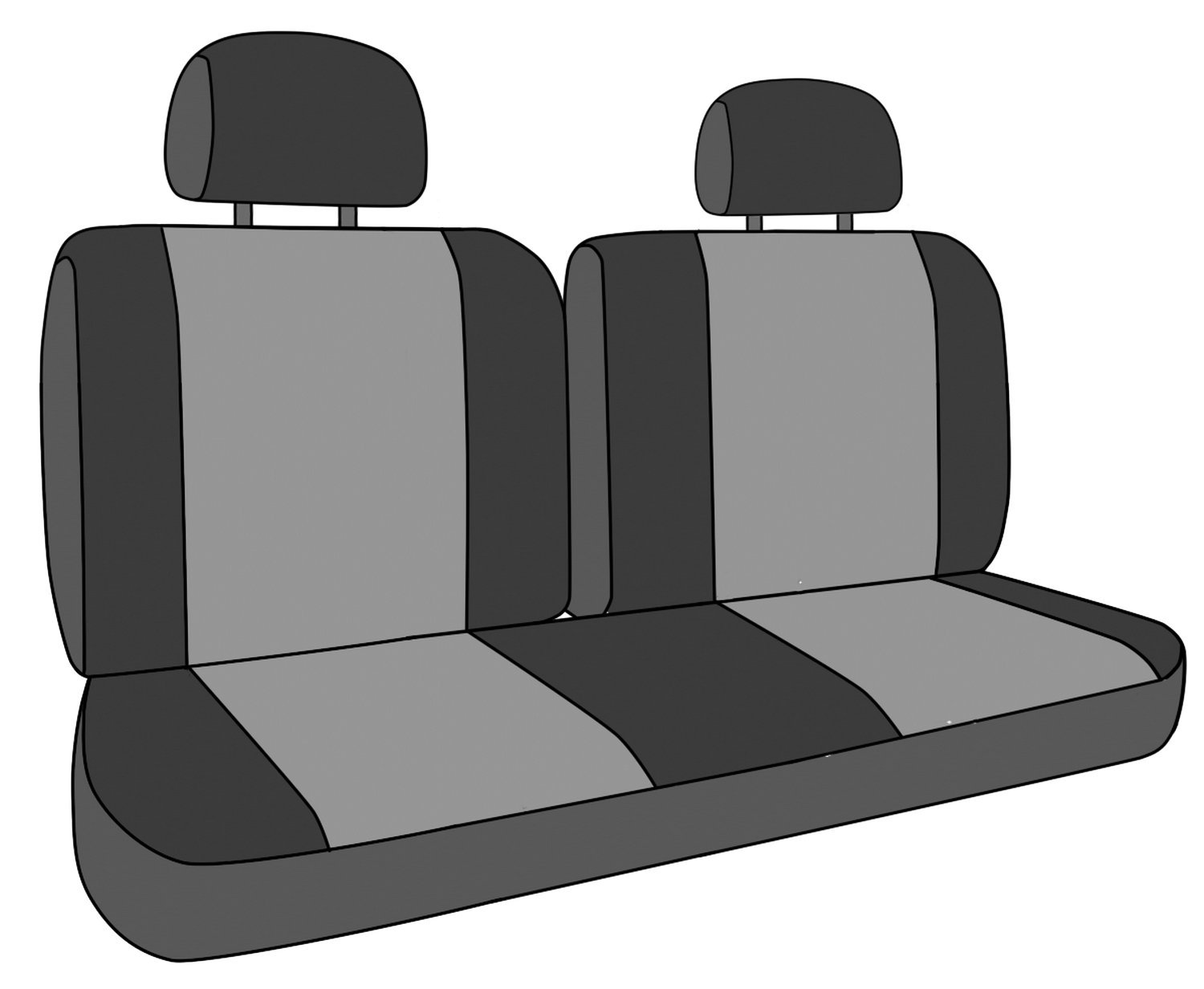 2012-2014 Subaru Tribeca Seat Covers - CalTrend 50/50 Split Rear & Solid Cushion Smart Denim Seat Protectors (Blue Insert & Trim) | Durable Car Interior Upgrade for Road Trips & Daily Commutes