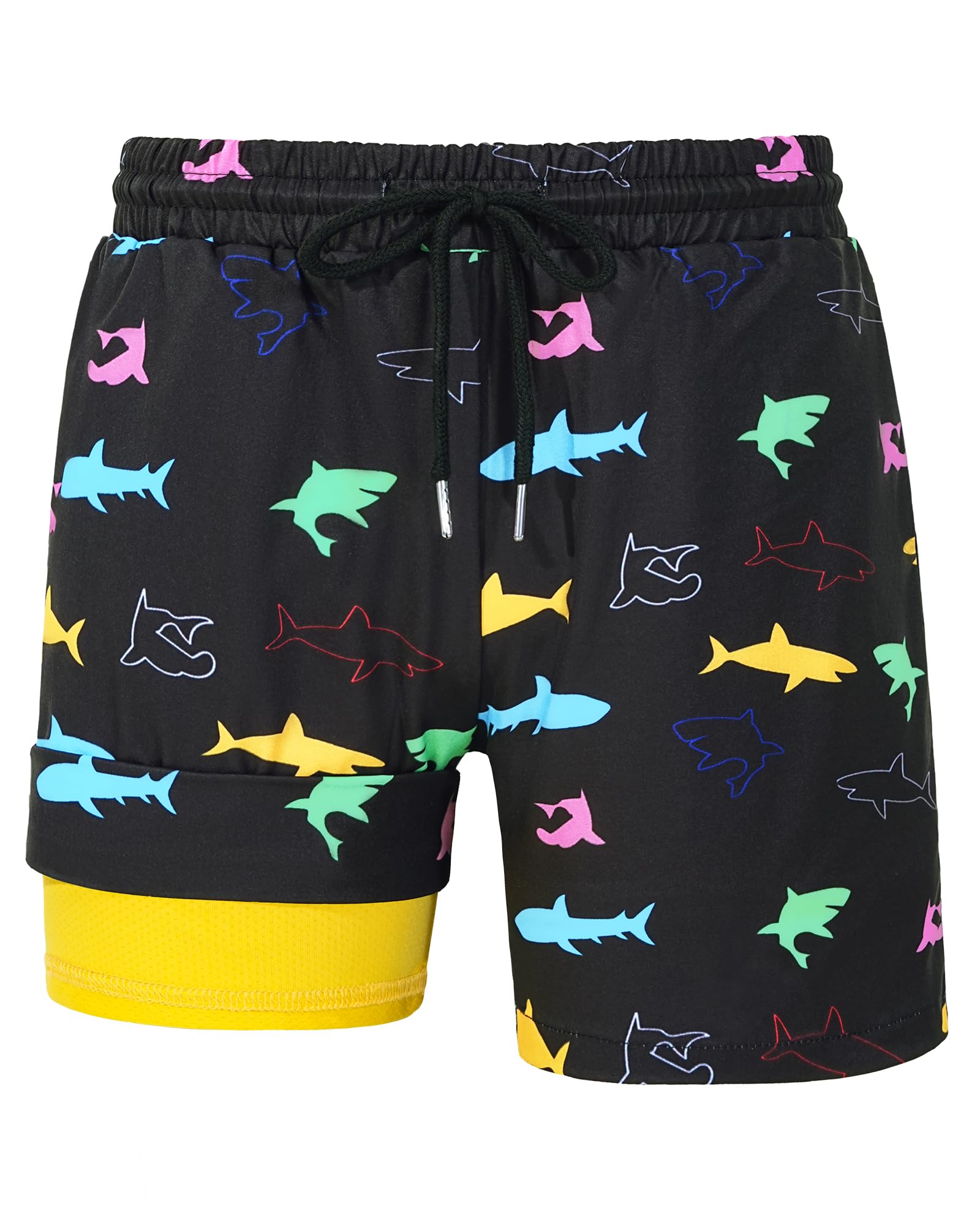 HASMES Boys Swim Trunks with Compression Liner - Quick Dry Bathing Suit & Board Shorts for Kids 5-14 Years - Perfect for Swimming, Beach, Pool & Water Sports