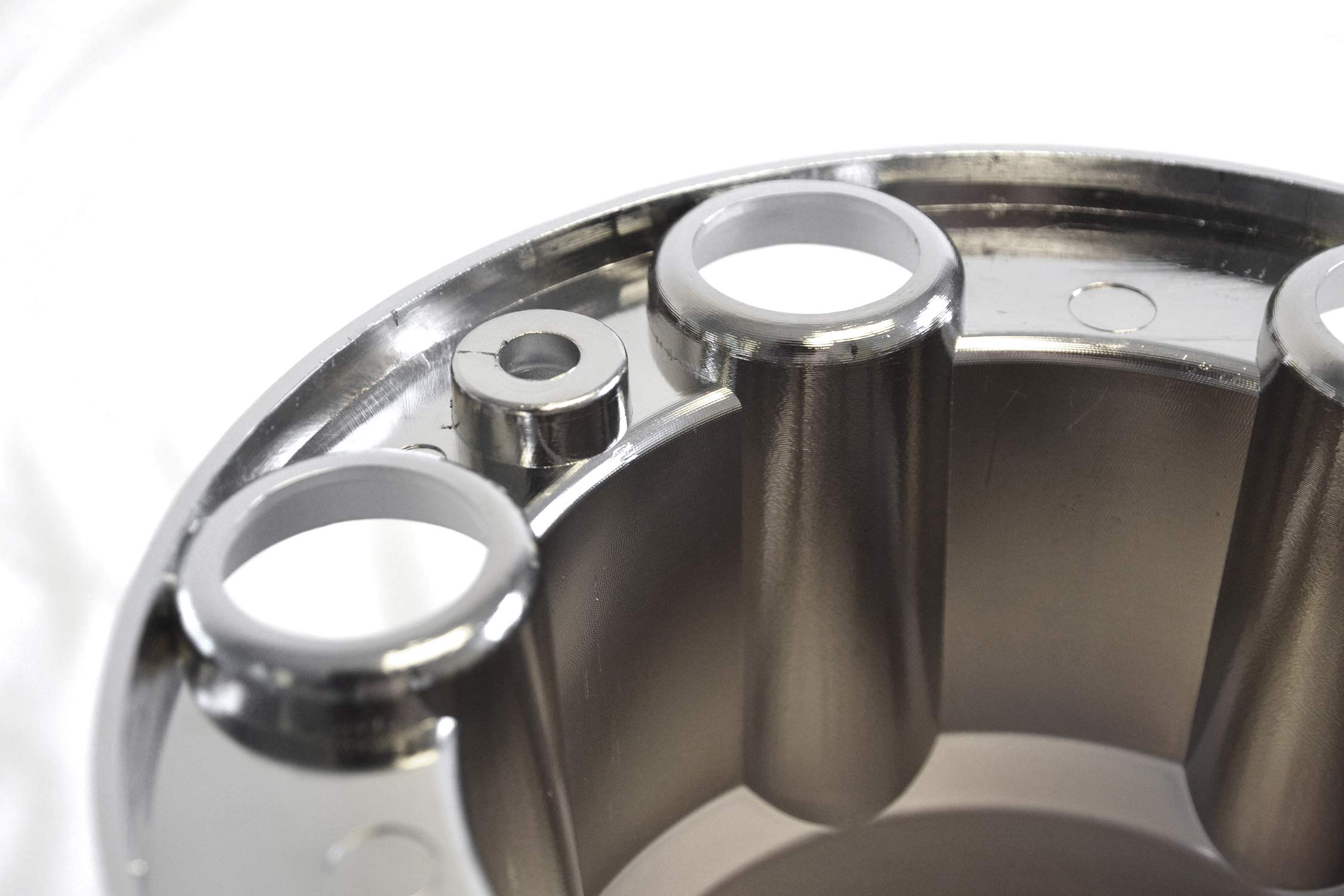 Set of 4 Closed Center Chrome Wheel Center Caps for 1974-1991 Chevy Suburban - Perfect for Restoration & Customization Projects