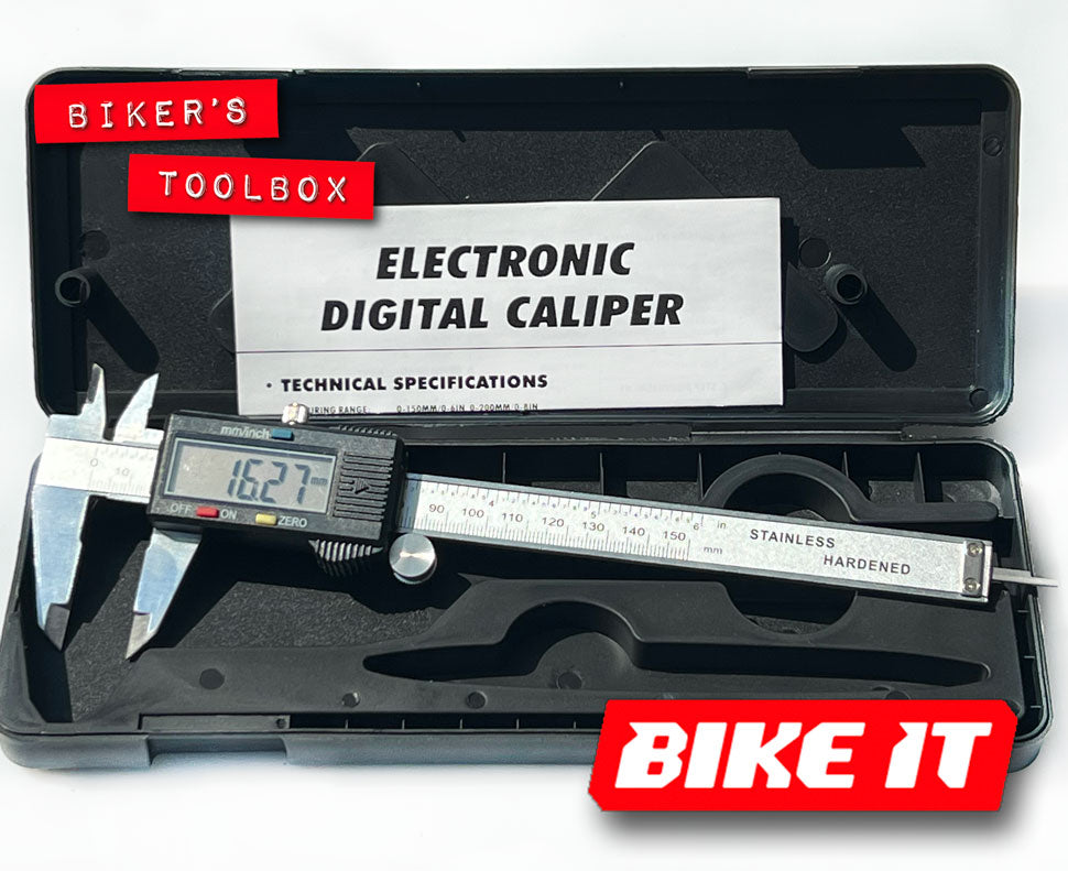 Bike It Budget Digital Caliper - 6 Inch/150mm Precision Measuring Tool with LCD Screen for Bicycle Repair, Woodworking & DIY Projects | Easy to Read, Durable & Accurate