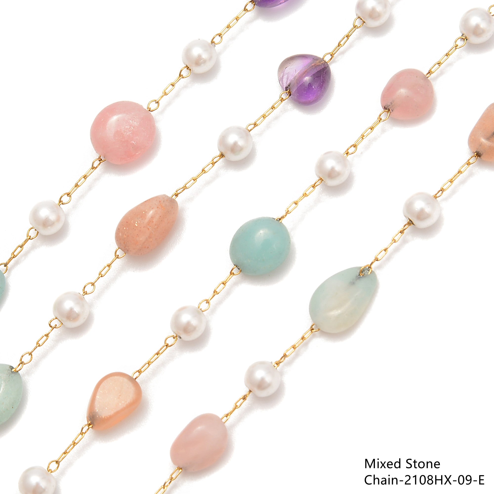 6-8mm Natural Multi Gemstone Pebble Nugget Beads - 1 Meter Per Bag for Jewelry Making, DIY Bracelets & Necklaces - Perfect for Boho, Hippie & Handmade Accessories