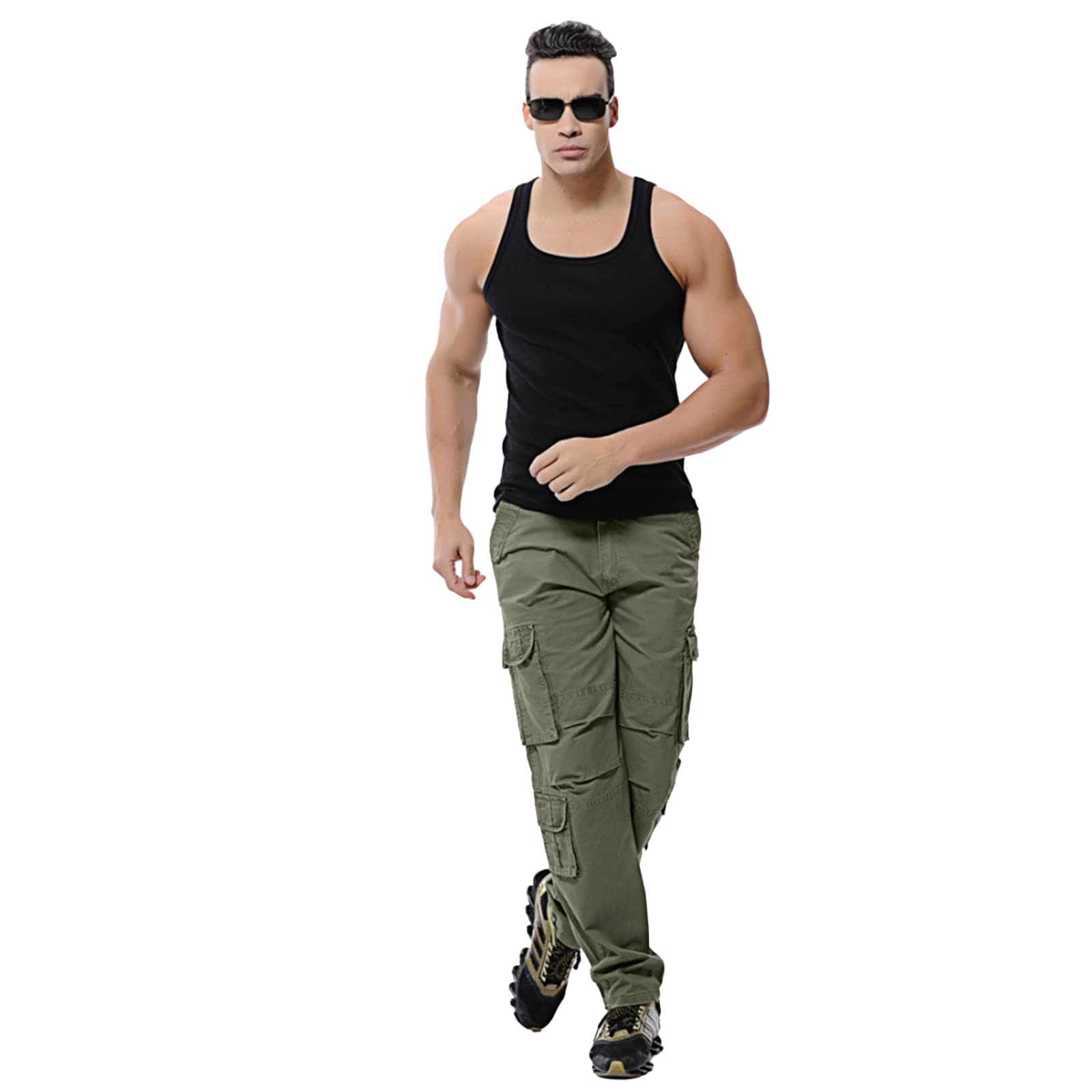 **Men's Tactical Cargo Pants - Outdoor Hiking, Fishing & Jogging Pants with Multiple Big Pockets - Durable & Comfortable Straight Fit for Casual & Active Wear**    *(Perfect for Hiking, Camping, Travel, Work & Everyday Use)*