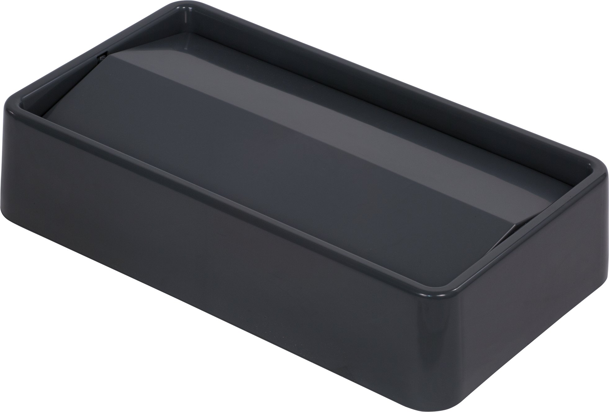 Carlisle 34202423 4-Pack Gray ABS Swing Top Lids for 15 & 23 Gallon Trash Cans - Durable Rectangular Waste Container Covers for Kitchen, Office & Commercial Use