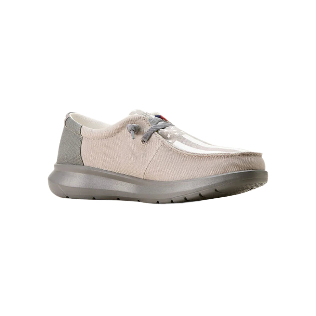 Ariat Men's Hilo Shoes - Grey US Flag Patriotic Western Boots for Cowboy, Rodeo & Outdoor Work