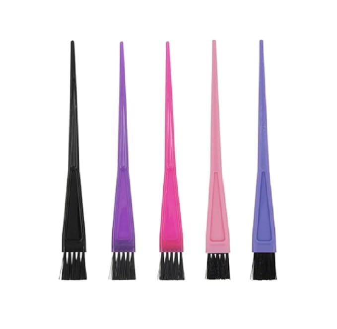 8 Pack Multicolor Nylon Hair Dye Brushes for Professional Salon & DIY Hair Coloring - Perfect for Balayage, Highlights, Ombre & Root Touch Up at Home