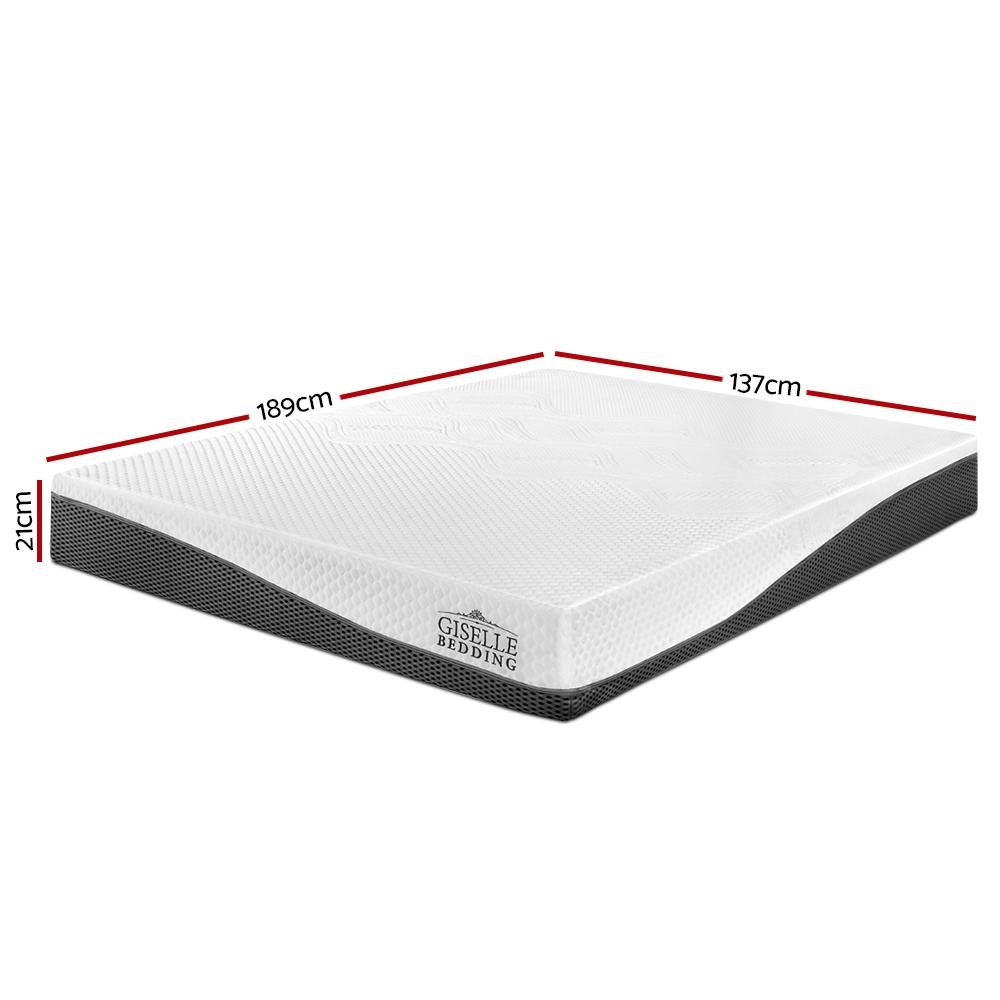 Double Size Memory Foam Mattress with Cooling Gel Technology - No Springs, Pressure Relief for Side Sleepers & Back Pain Relief - Perfect for Guest Rooms, Dorms & Small Apartments