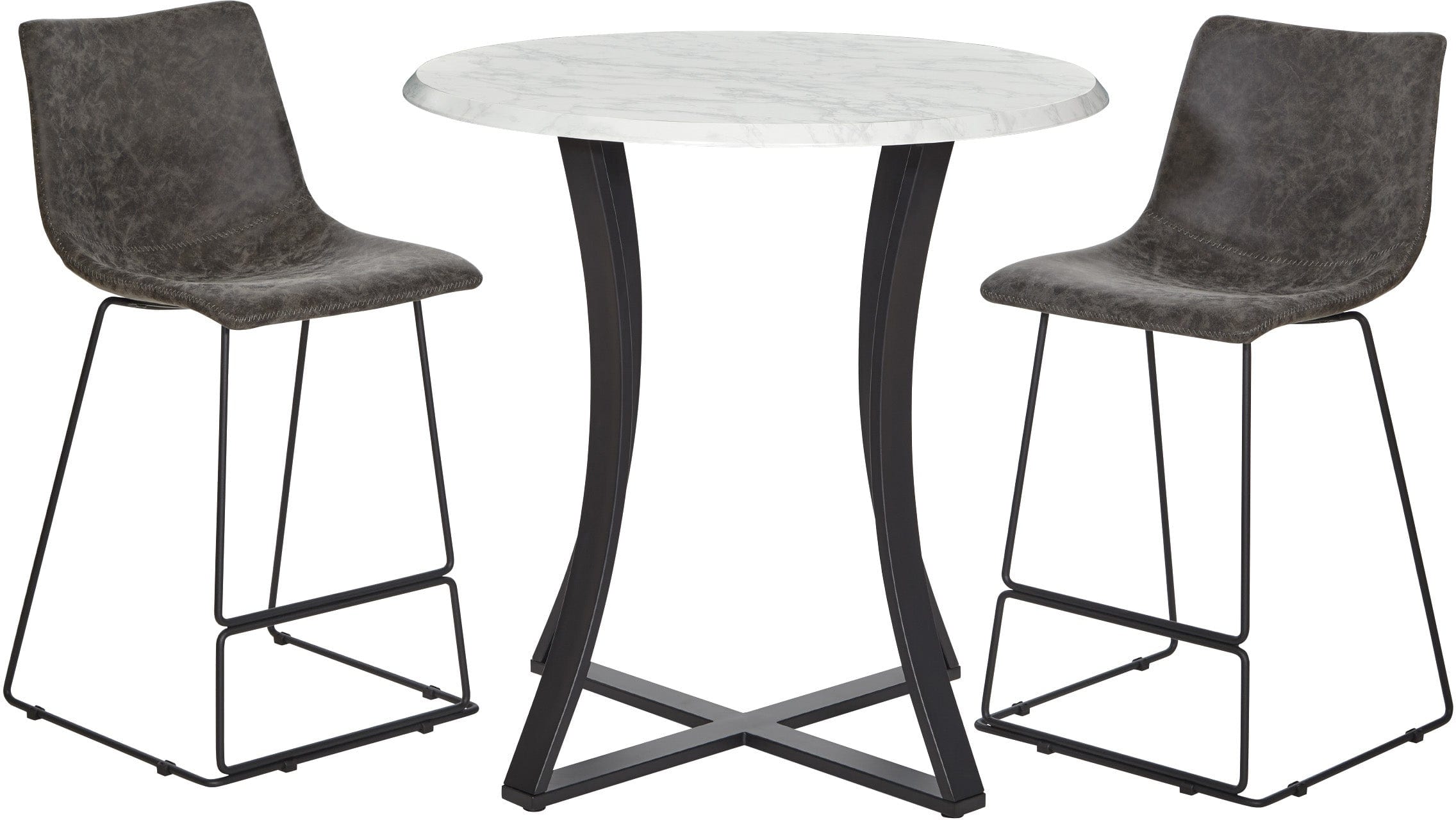 Faux Marble/Charcoal