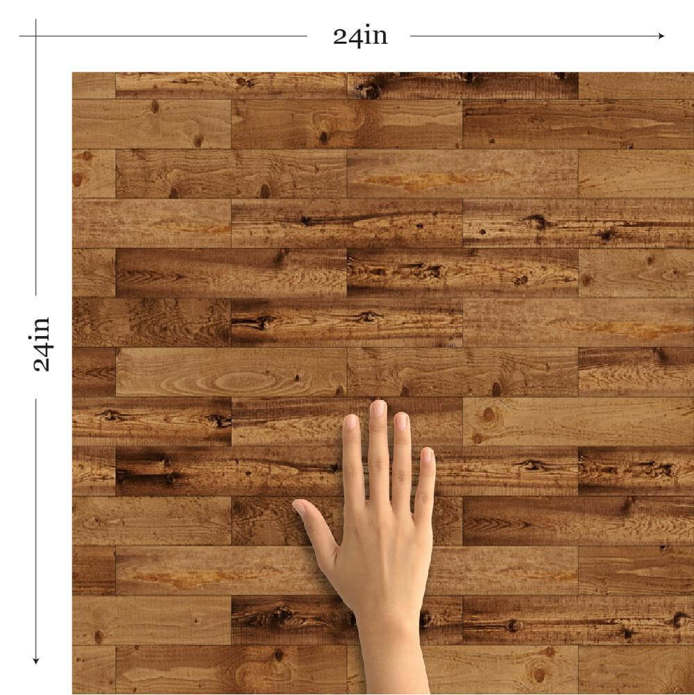 Brown Wood Texture Peel and Stick Removable Wallpaper - Self-Adhesive Decorative Vinyl for Bedroom, Living Room, Office - Easy to Apply & Remove