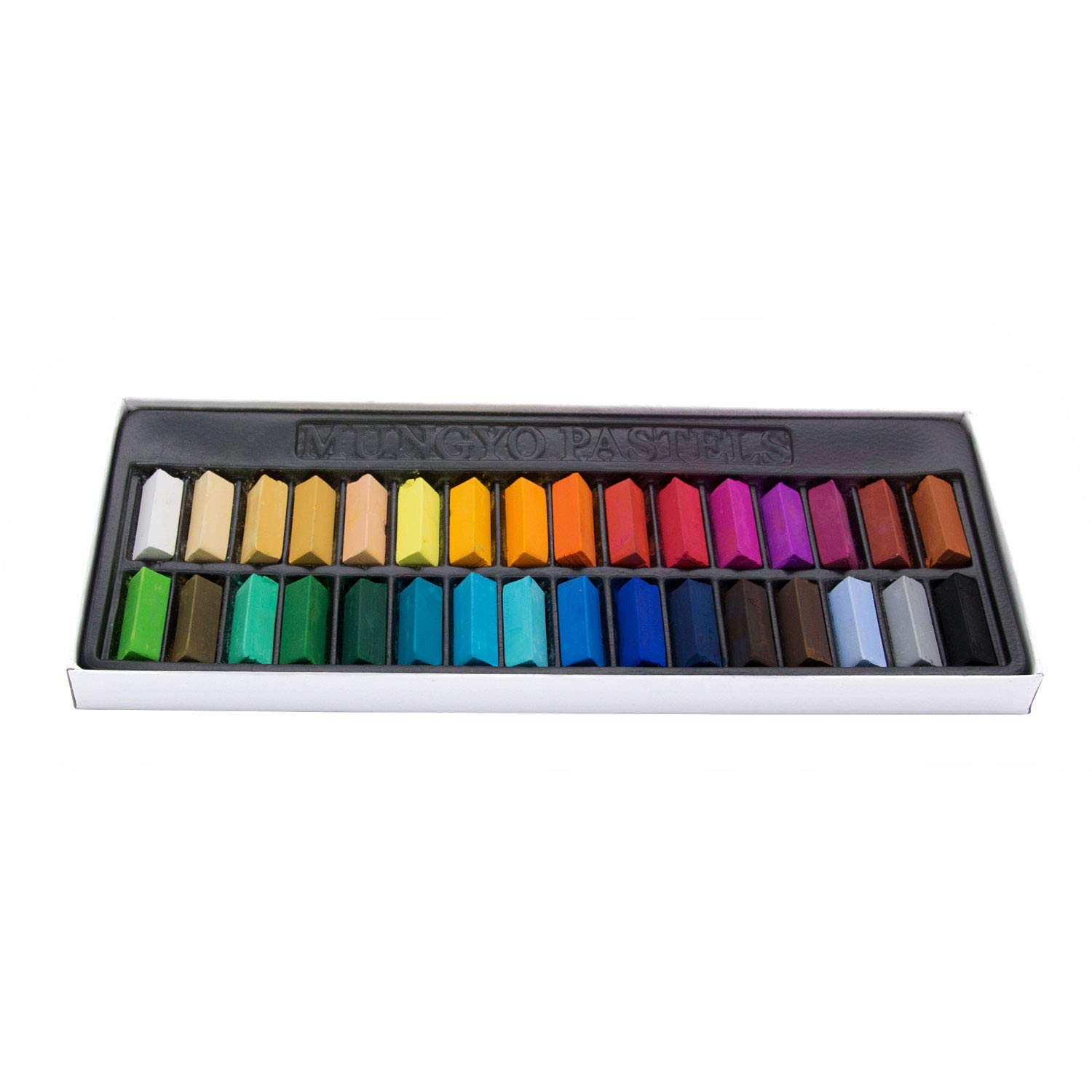 Non-Toxic MUNGYO Square Chalk Soft Pastel Set - 32 Vibrant Colors for Artists, Students & DIY Craft Projects - Perfect for Drawing, Sketching & Classroom Use