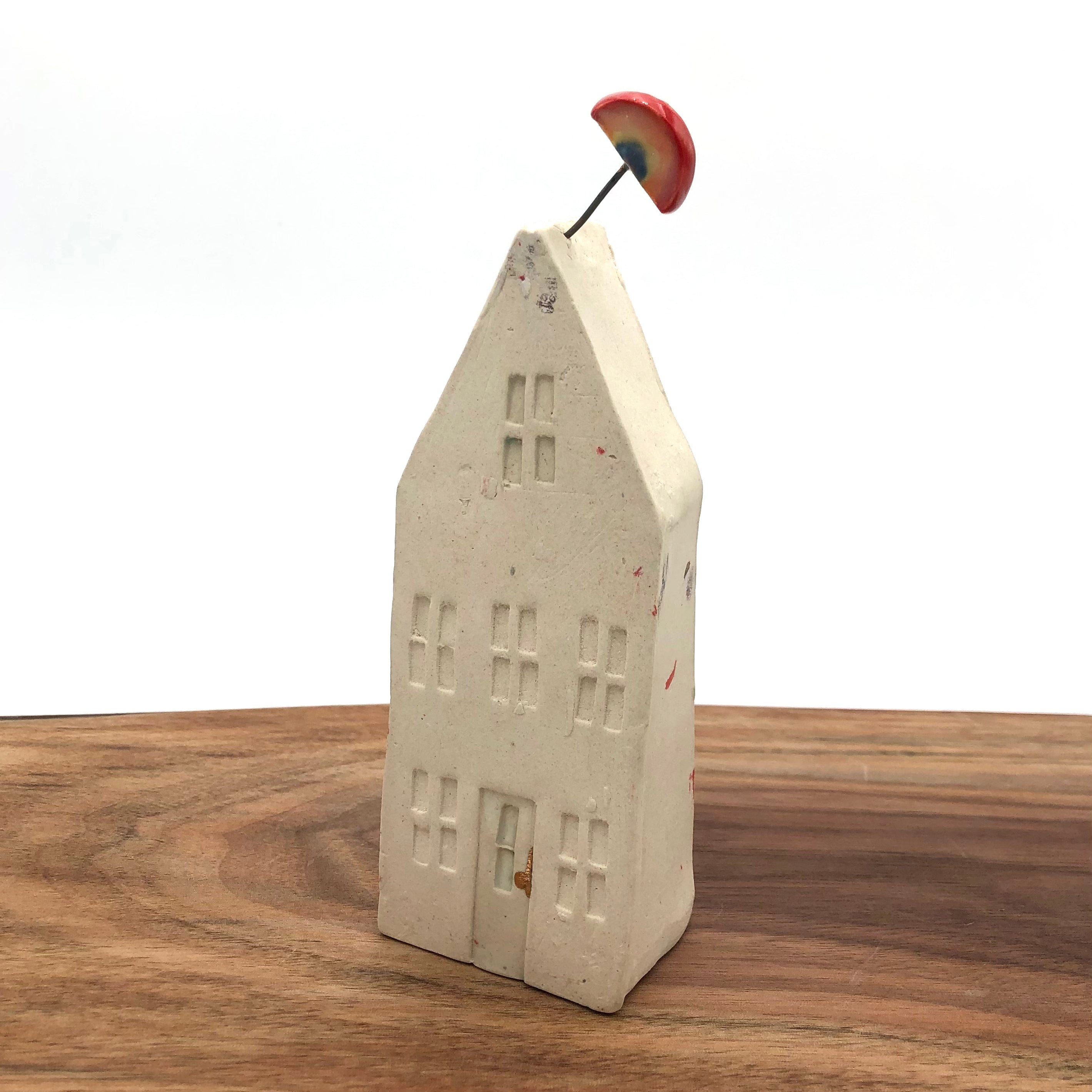 Susan Speck Ceramic White Wall Houses - Assorted Designs for Home Decor, Shelf Display, and Gift Giving