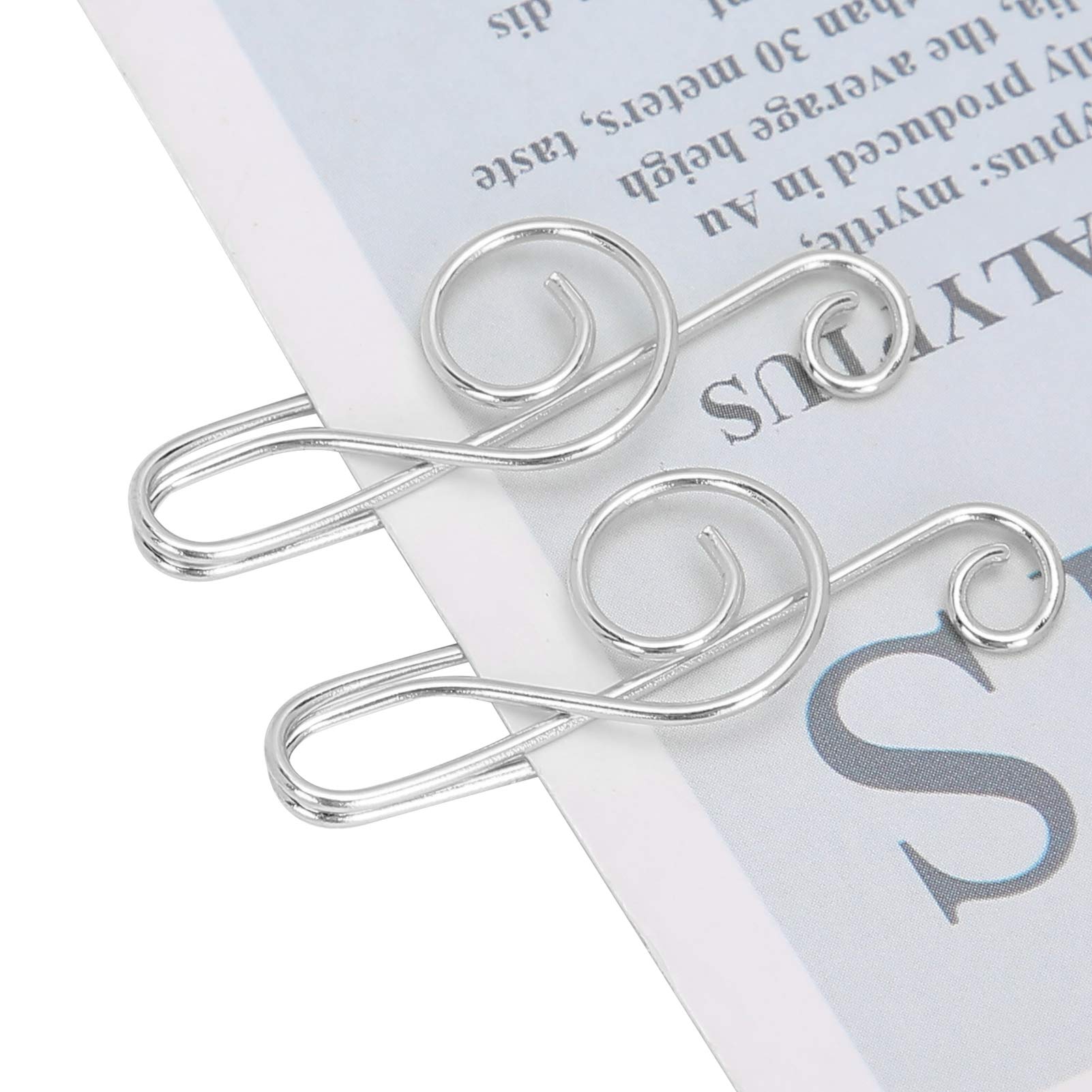 20Pcs Musical Note Paper Clips - Decorative Silver Page Markers for Books, Planners & File Organization | Cute Music Shape Bookmarks for Students, Office & Gift Giving