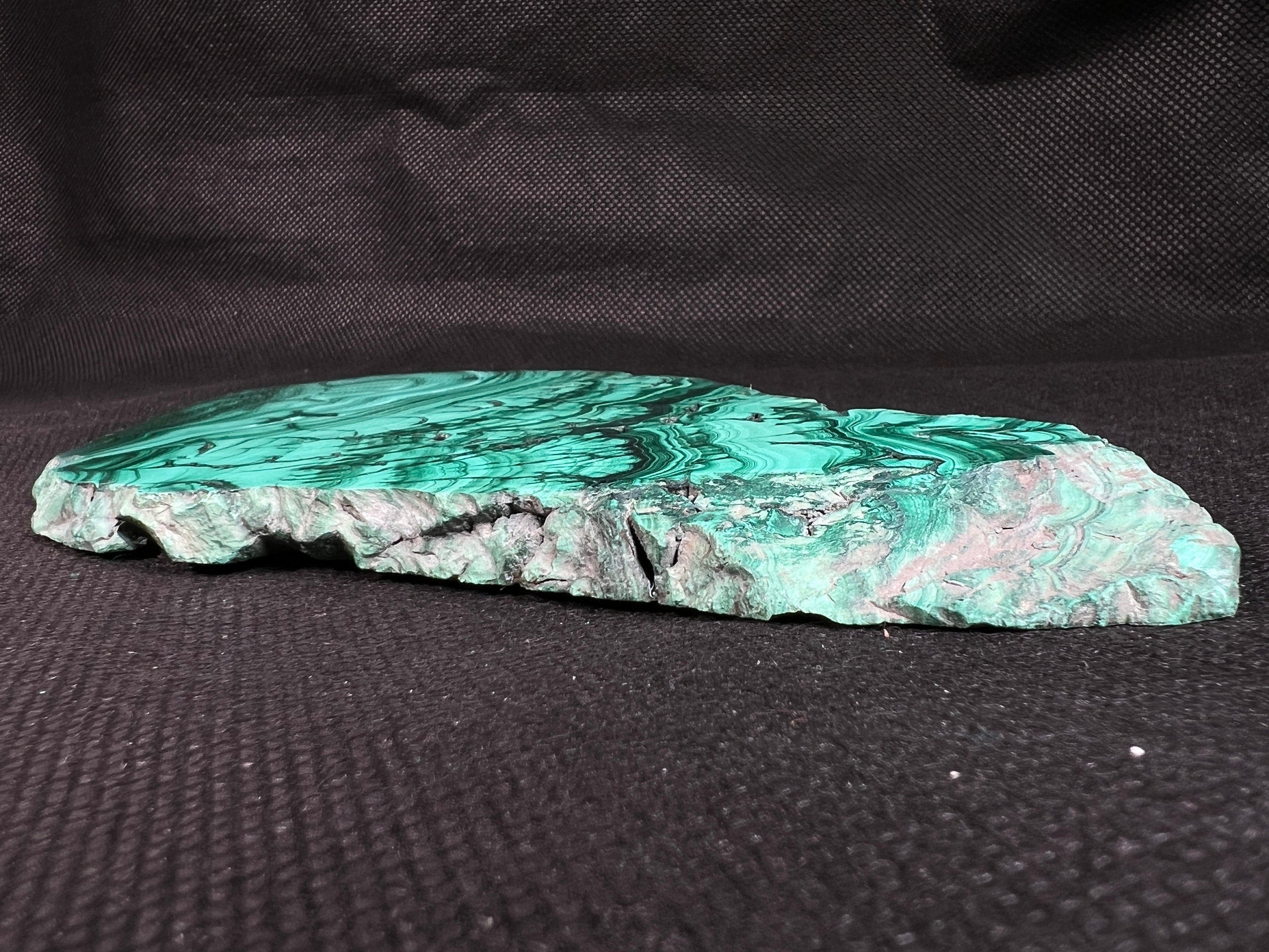 Premium Green Malachite Crystal Slab - Natural Stone for Jewelry Making, Healing Crystals, Unique Gifts & Home Decor (50414) | Perfect for Meditation Spaces, Crystal Collections & Spiritual Healing