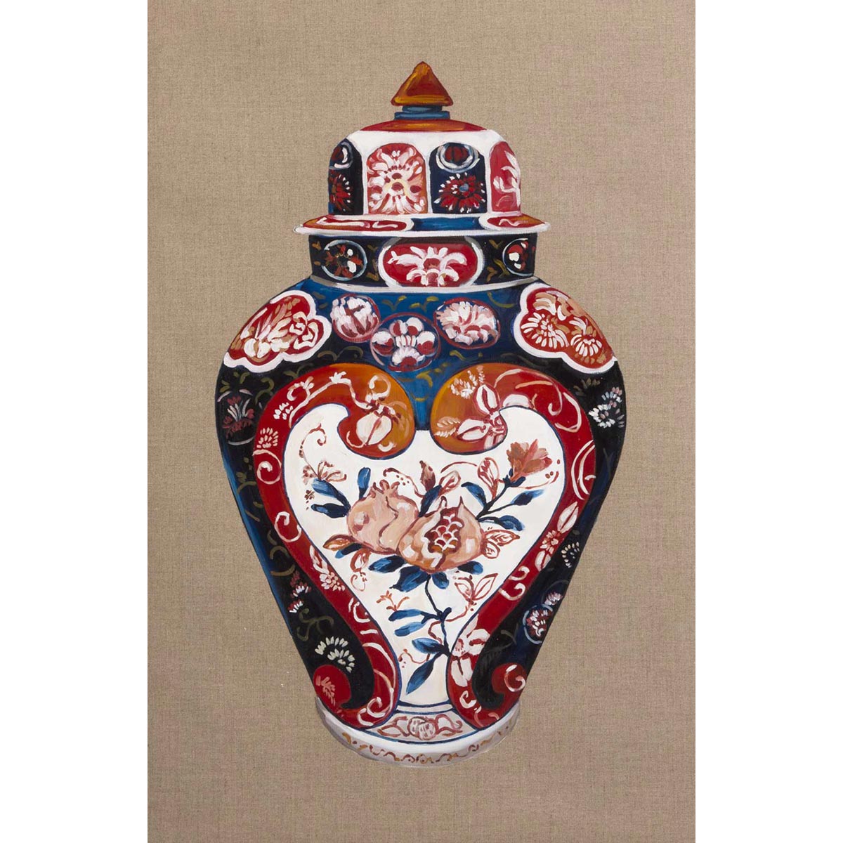 Multicolor Vase Oil Painting Canvas - Handmade Wall Art for Living Room, Bedroom & Office Decor