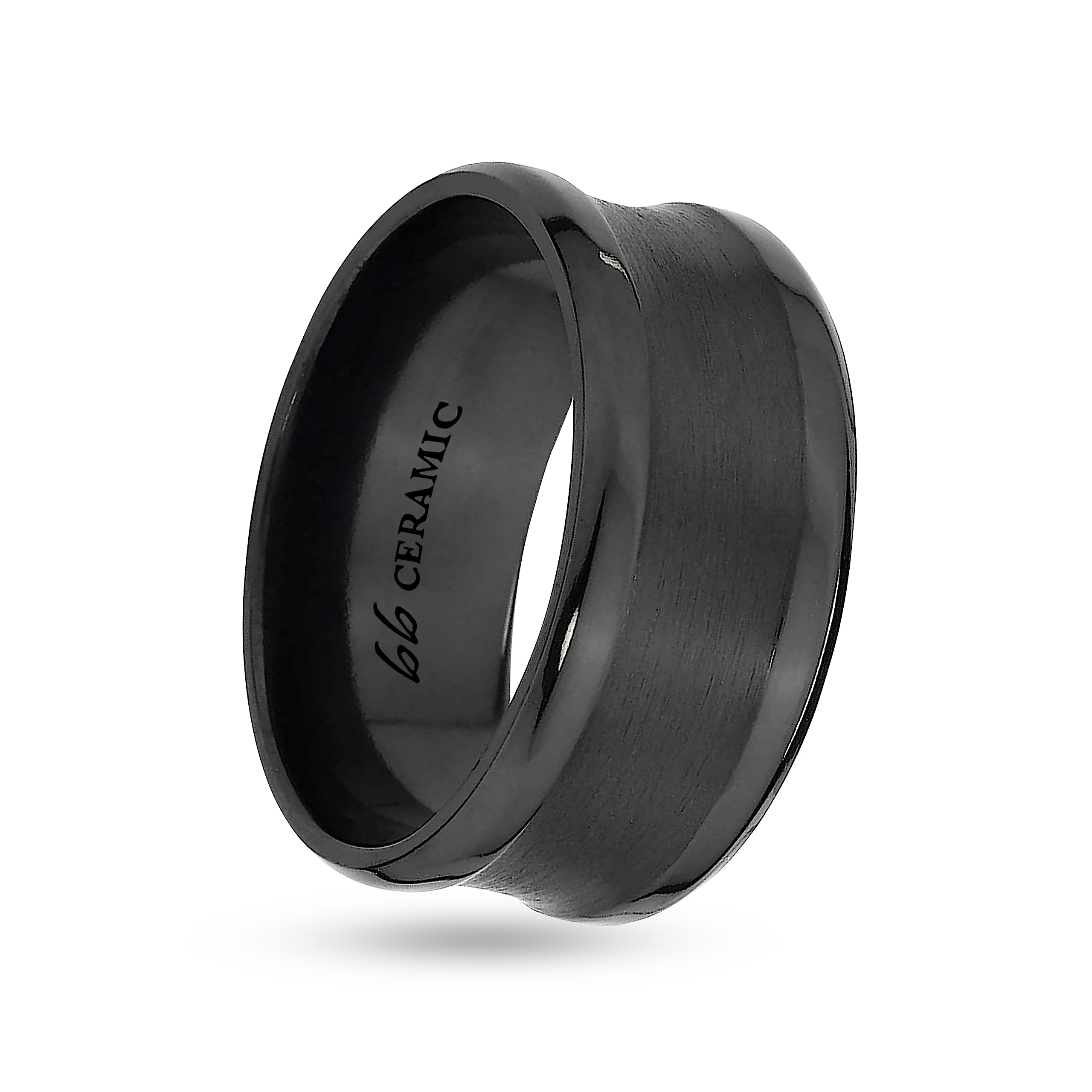Boston Bay Diamonds Black Ceramic Unisex Comfort Fit Wedding Band & Fashion Ring for Men & Women - 6mm, 7mm, 8mm Width Options - Perfect for Weddings, Anniversaries & Everyday Wear