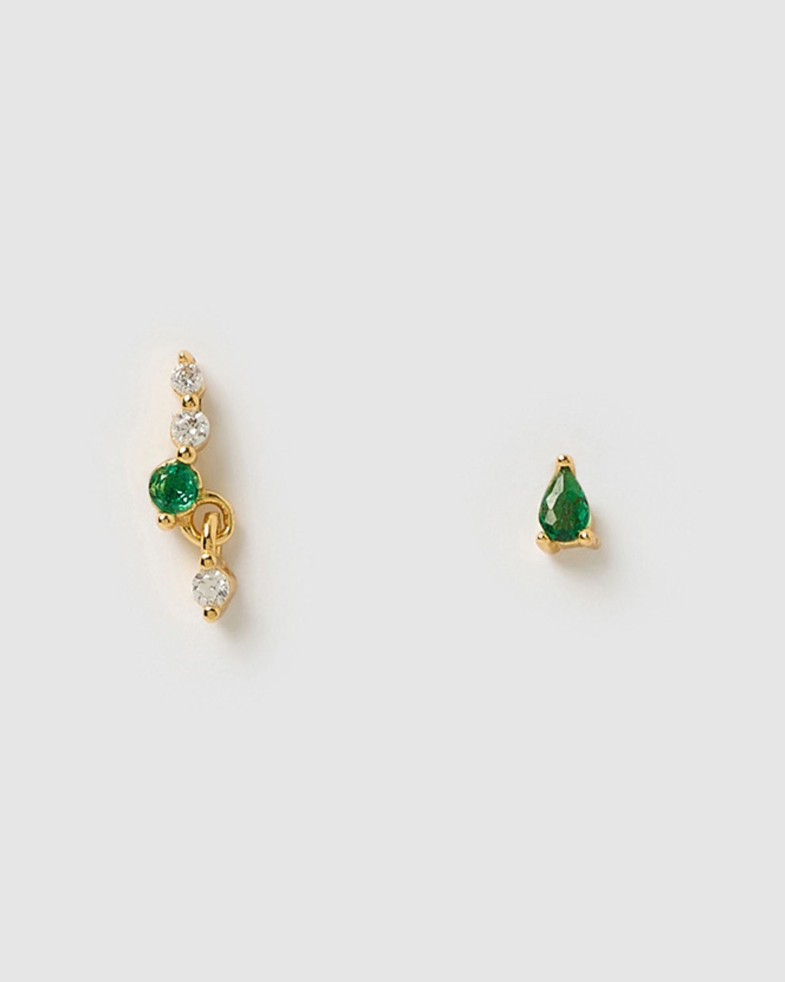 Izoa Green Bindi Stud - Traditional Indian Forehead Jewelry for Weddings, Festivals & Cultural Events