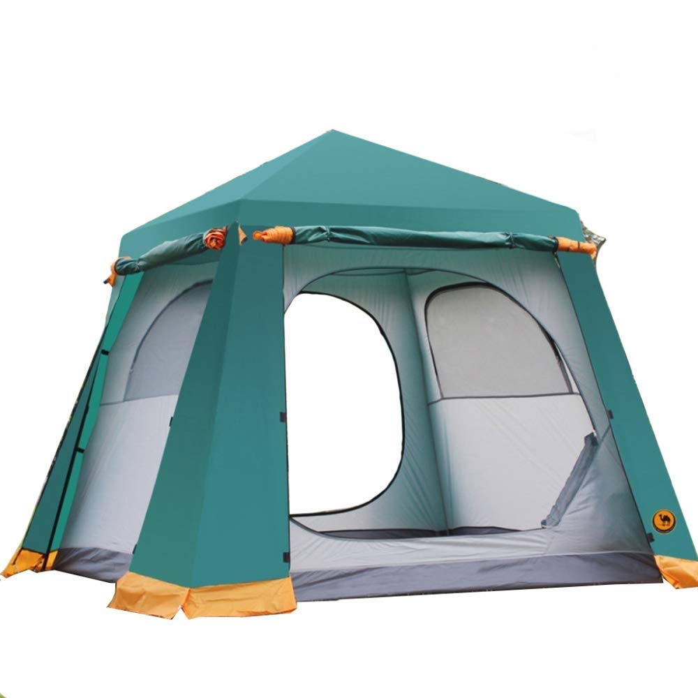 4 Person Instant Pop Up Family Camping Tent - 4 Season Free Standing Tent for Backpacking, Hiking & Outdoor Adventures (200x200x170cm, Metal Blue) - Perfect for Family Camping Trips, Weekend Getaways & Backcountry Exploration