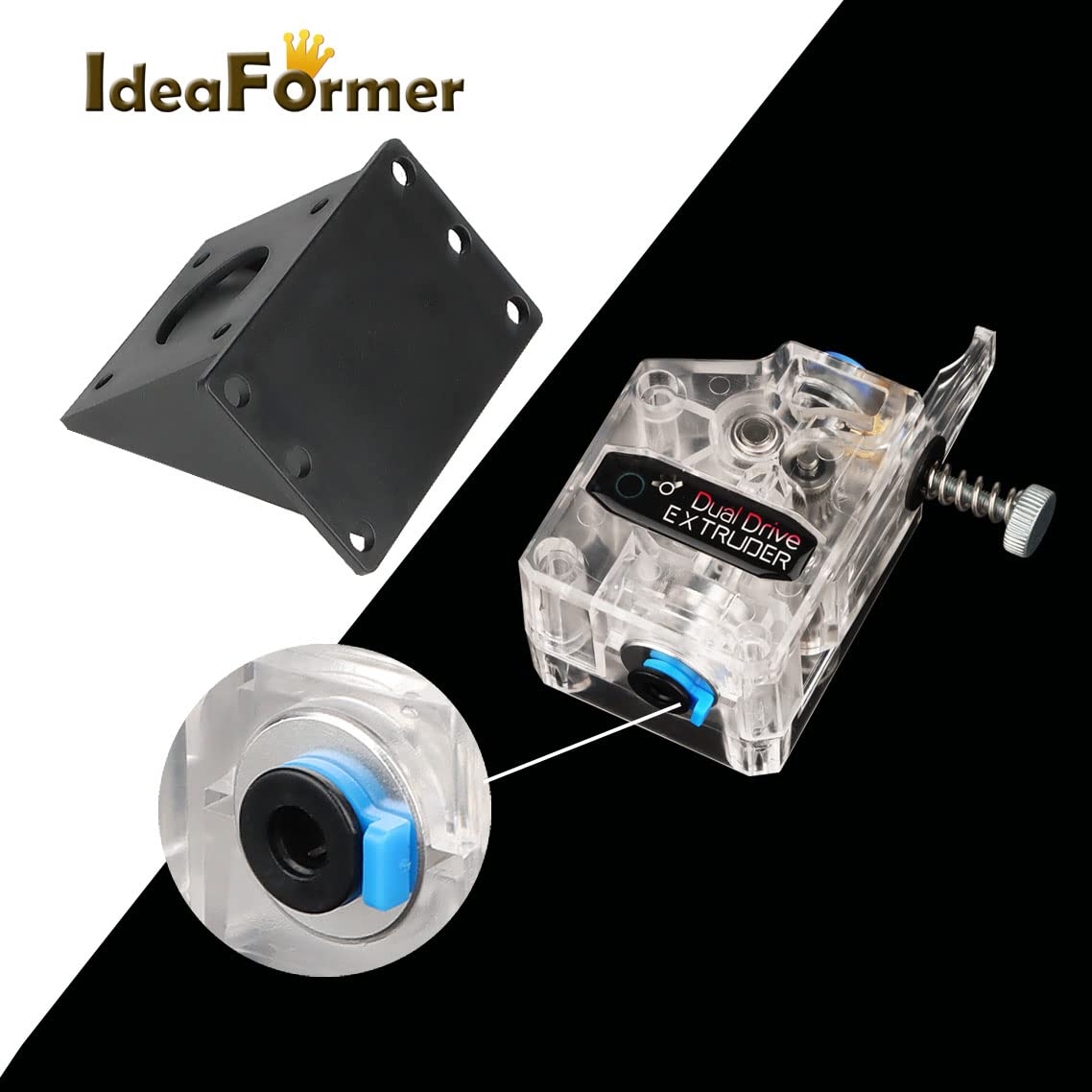 Dual Drive Bowden Direct Extruder for Ender-3 & CR10 3D Printers - Compatible with 1.75mm Filament | High Precision Extrusion for PLA, ABS, PETG | Perfect for DIY 3D Printing Projects & Professional Prototyping