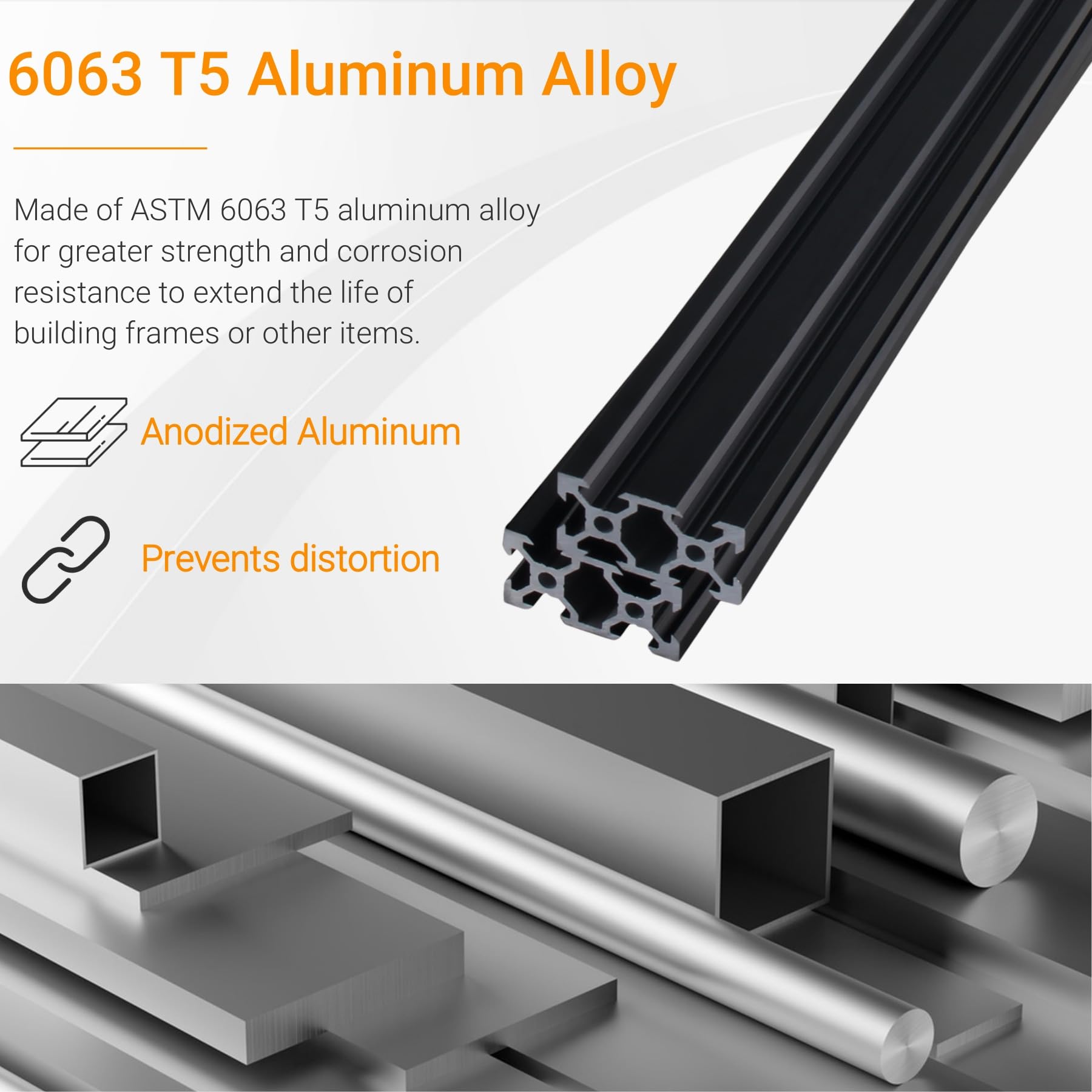 2PCS 300mm 2040 V-Slot Aluminum Extrusion - Black Anodized European Standard Linear Rails with Accessories for 3D Printer & CNC Machines | Perfect for DIY Projects, Robotics, and Industrial Automation