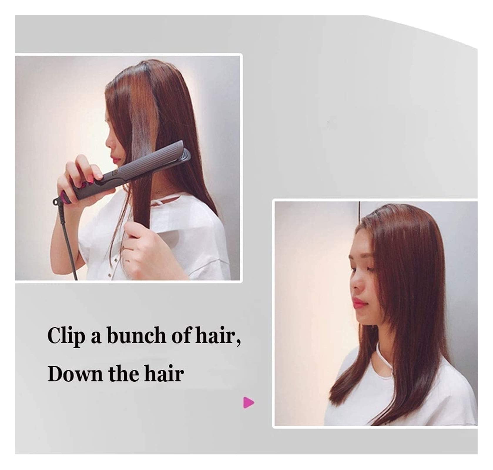 HHWKSJ 2-in-1 Ceramic Ionic Hair Straightener Brush & Hot Air Styling Comb - Anti-Frizz, Fast Heating, Travel-Friendly Hair Tool for Women | Perfect for Home Use, Salon Styling & On-the-Go Touch Ups (Color: A)