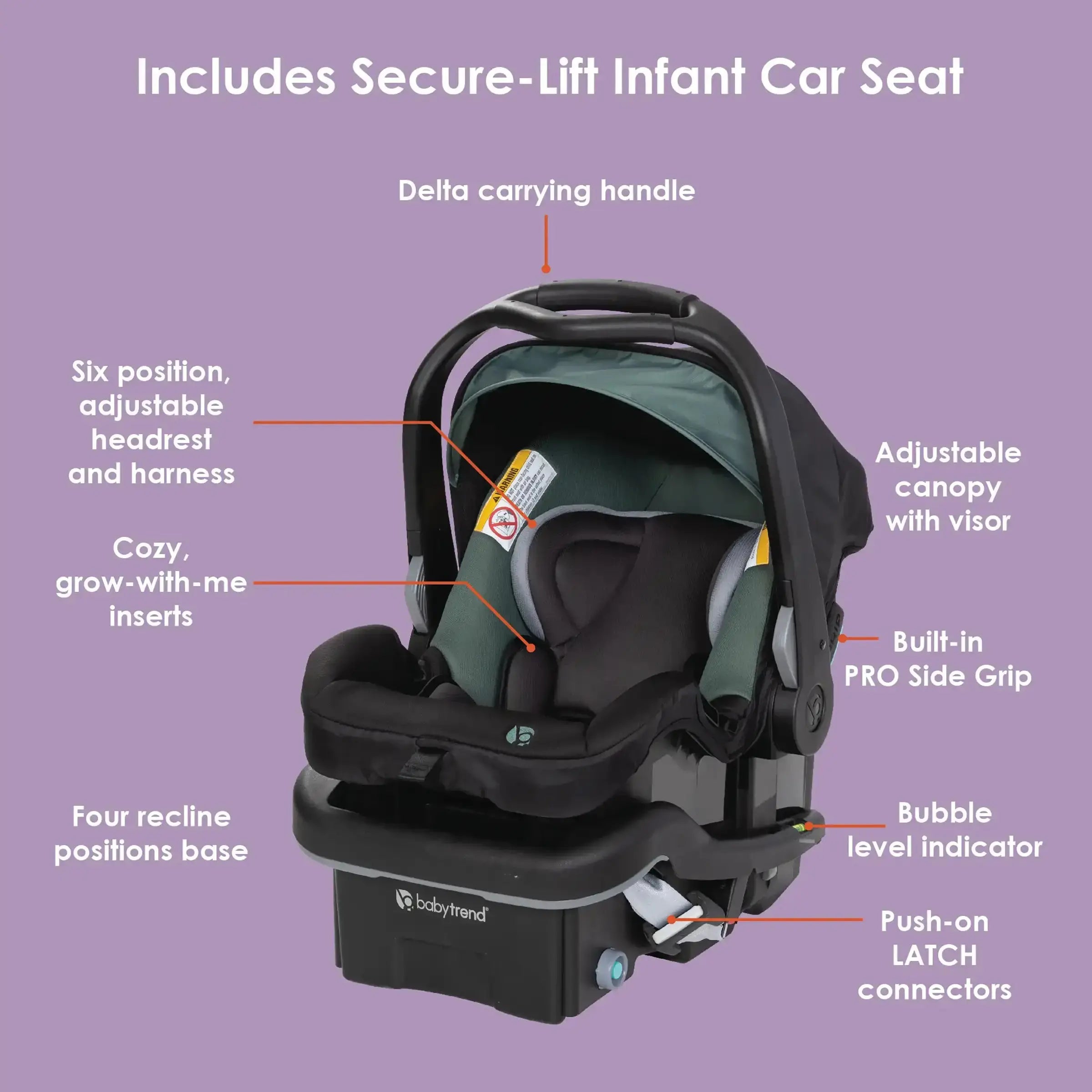 EZ Ride SE Stroller Travel System with Secure Lift Infant Car Seat - Lightweight Baby Stroller & Car Seat Combo for Newborns to Toddlers - Perfect for Travel, Shopping & Daily Outings