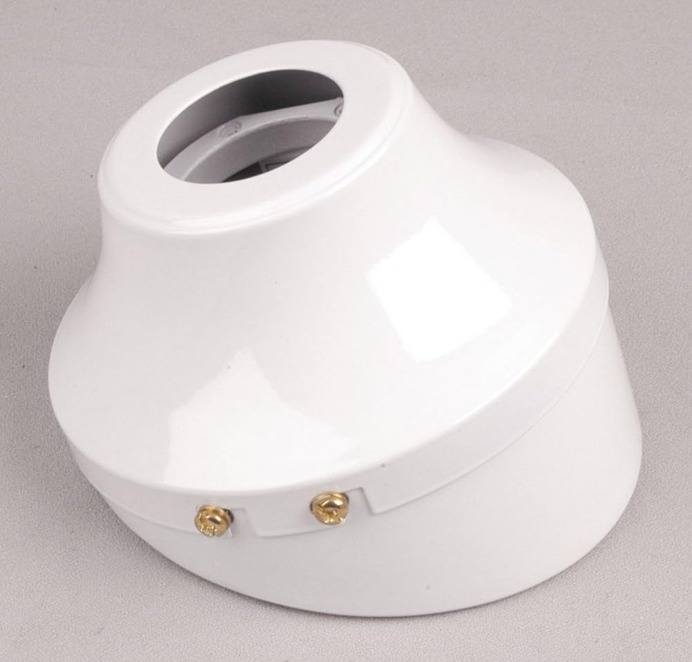 Craftmade SA130WW White Sloped Ceiling Adapter - Perfect for Angled Ceiling Light Fixtures & Ceiling Fan Installations