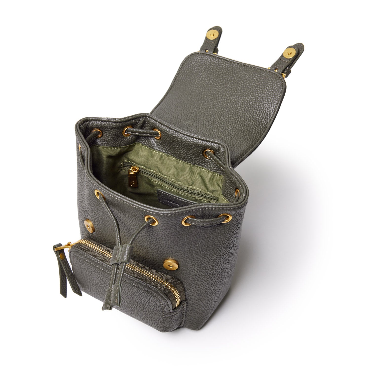 Mini Pebble Crossbody Backpack - Olive Green Waterproof Lightweight Travel Bag for Women, Perfect for Hiking, Shopping & Daily Use