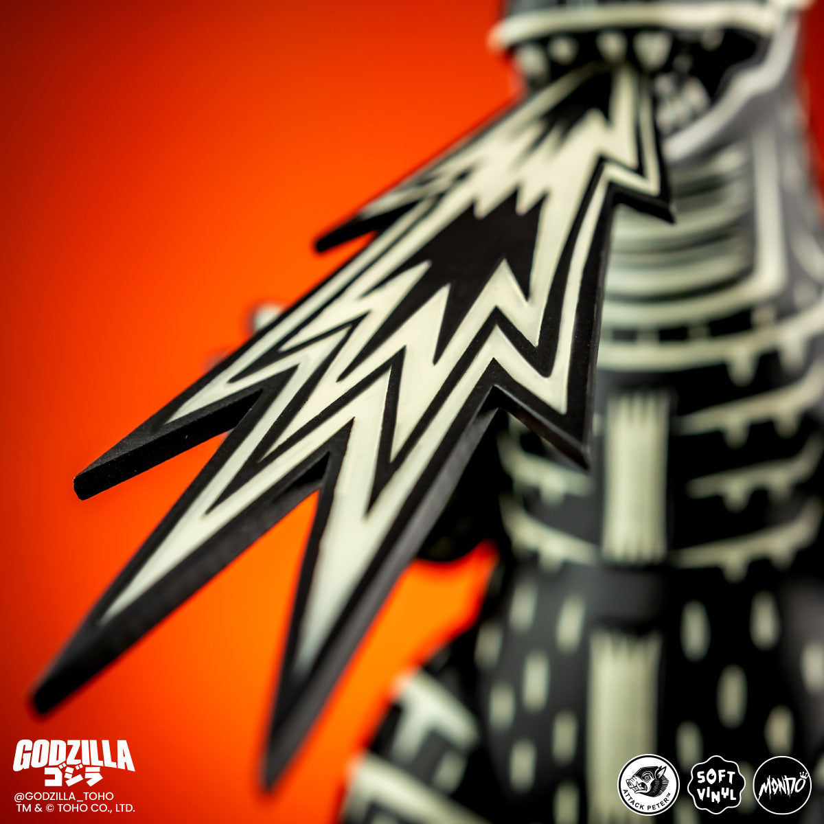 Godzilla Vinyl Designer Figure by Attack Peter - Linocut Variant Collectible Toy for Home Decor, Gift & Pop Culture Display