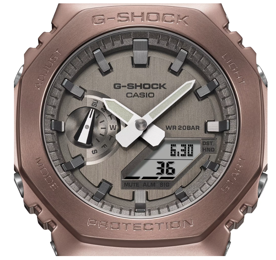 G Shock GM2100MF-5A Limited Edition Ana Digi Gold Ion Plated Bezel Men's Watch - Durable Sports & Casual Timepiece for Outdoor Activities, Work & Everyday Wear