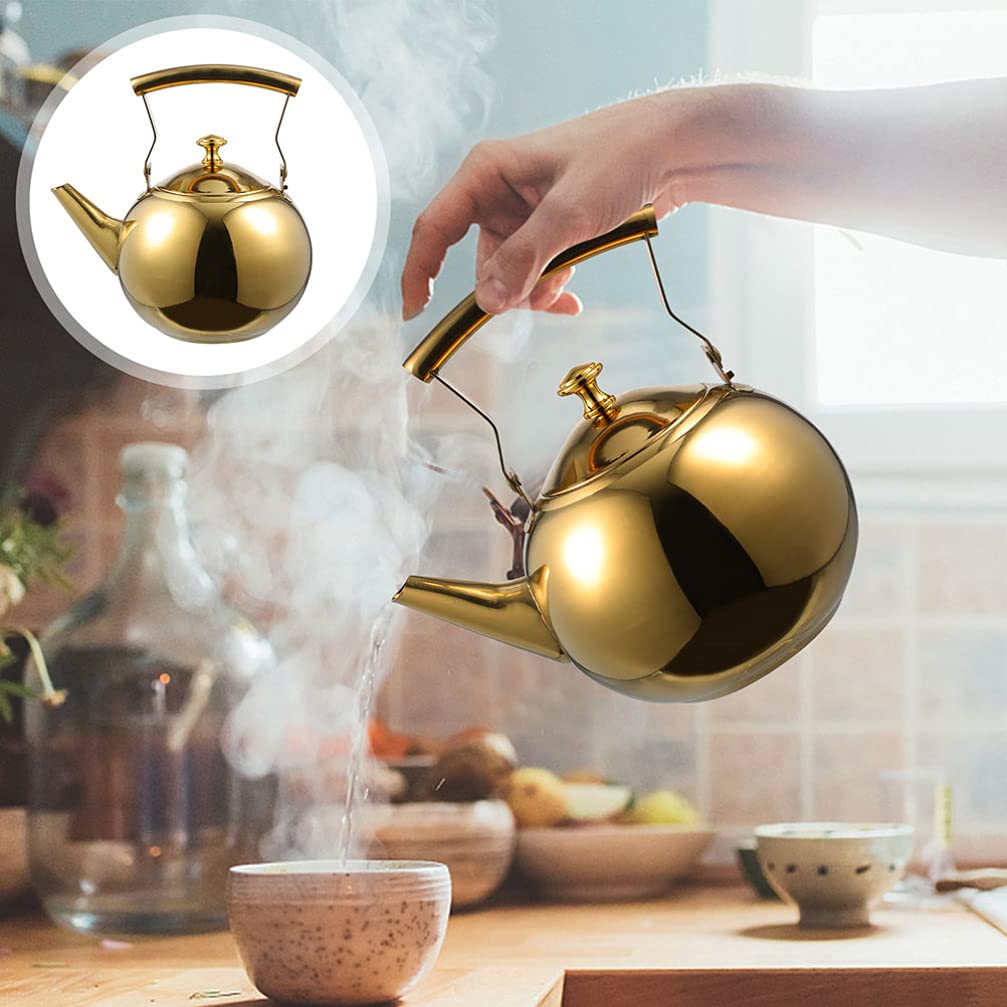 Premium Stainless Steel Tea Kettle with Built-in Strainer - 1.5L Capacity (8.7