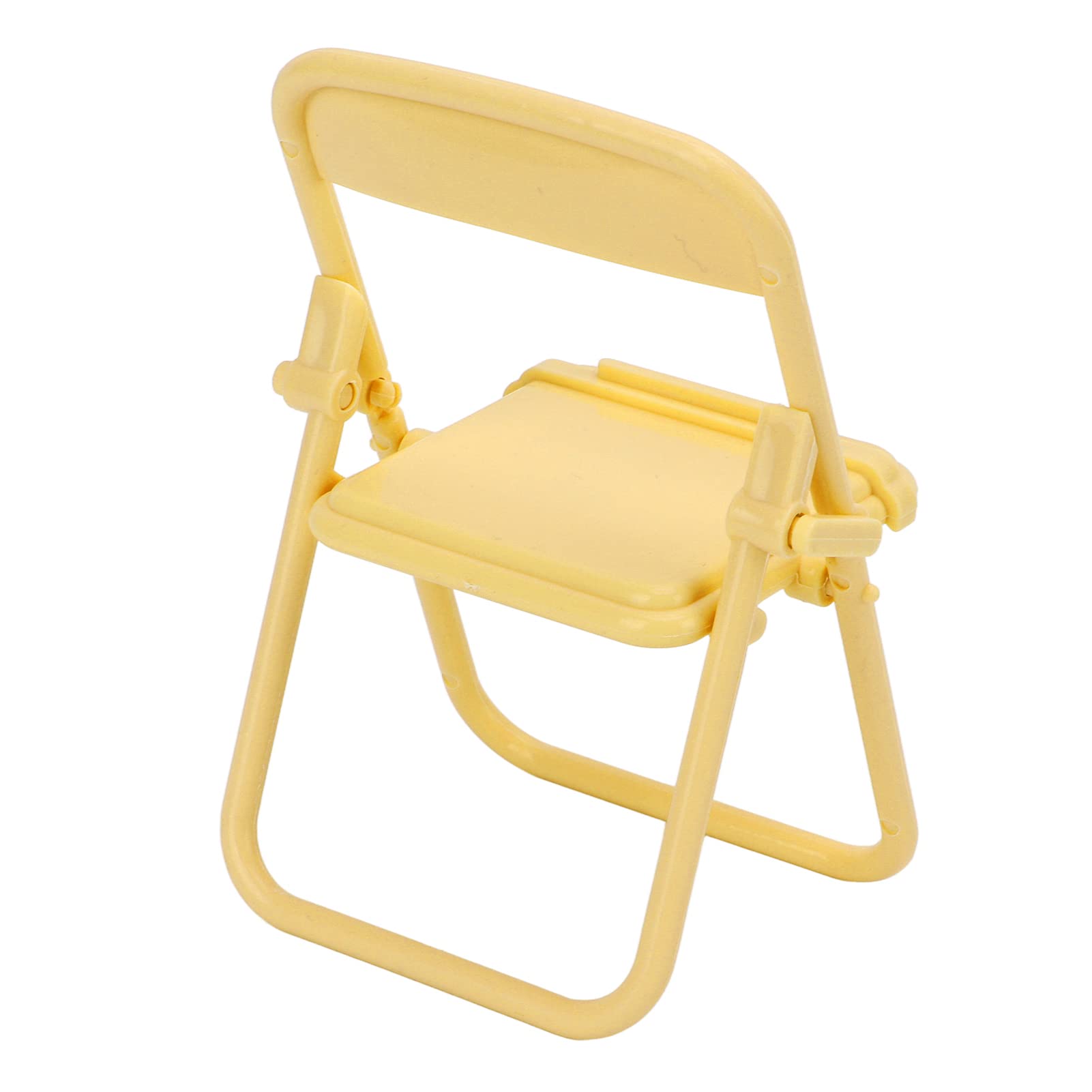 Kadimendium Foldable TPR Phone Stand - Portable Stool-Shaped Holder for iPhone, Samsung, Smartphones - Office Desk Decor & Home Use (Yellow)