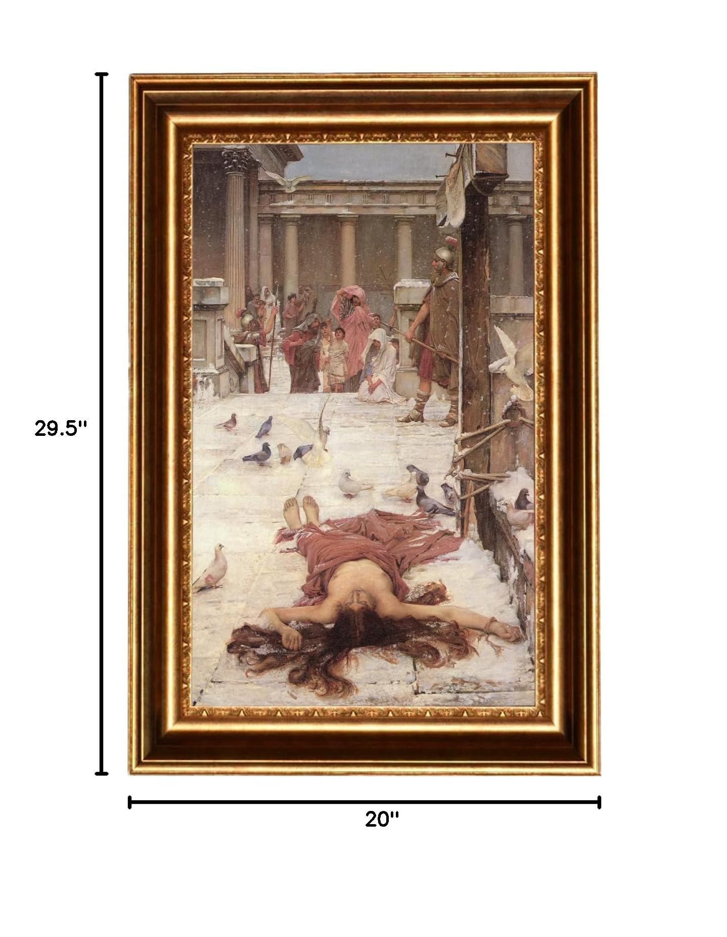 ELITEART - Saint Eulalia by John William Waterhouse Framed Oil Painting Reproduction, Giclee Wall Art Canvas Print (29.5