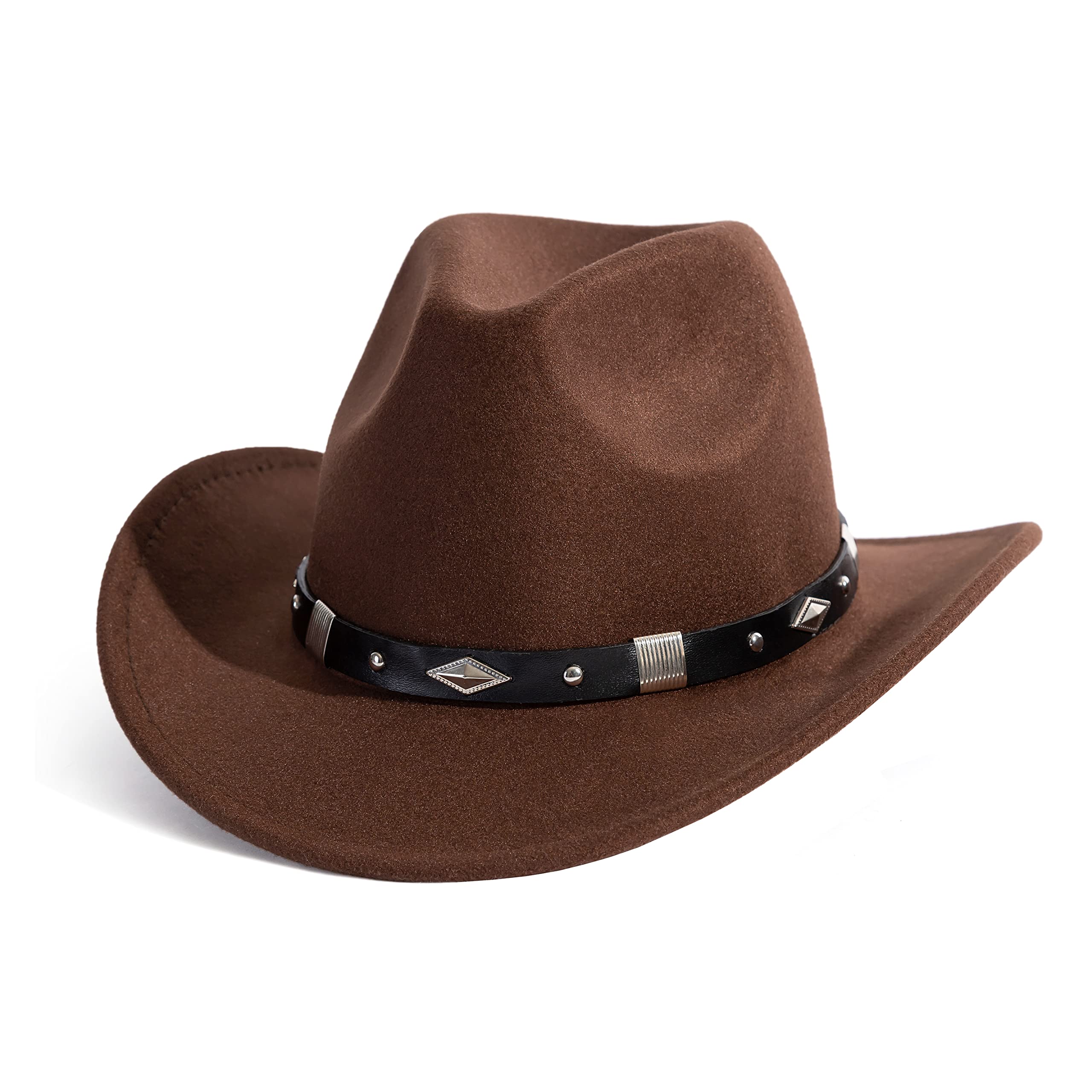 Gossifan Western Cowboy Cowgirl Hat for Women & Men - Stylish Fedora Hat with Adjustable Belt - Perfect for Rodeo, Country Music Festivals & Outdoor Adventures