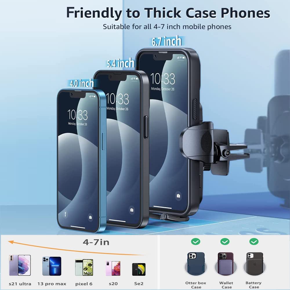 Secure & Stable Car Phone Holder - Universal Hands-Free Vent Mount for iPhone & Smartphones | Perfect for GPS Navigation, Music Control & Safe Driving