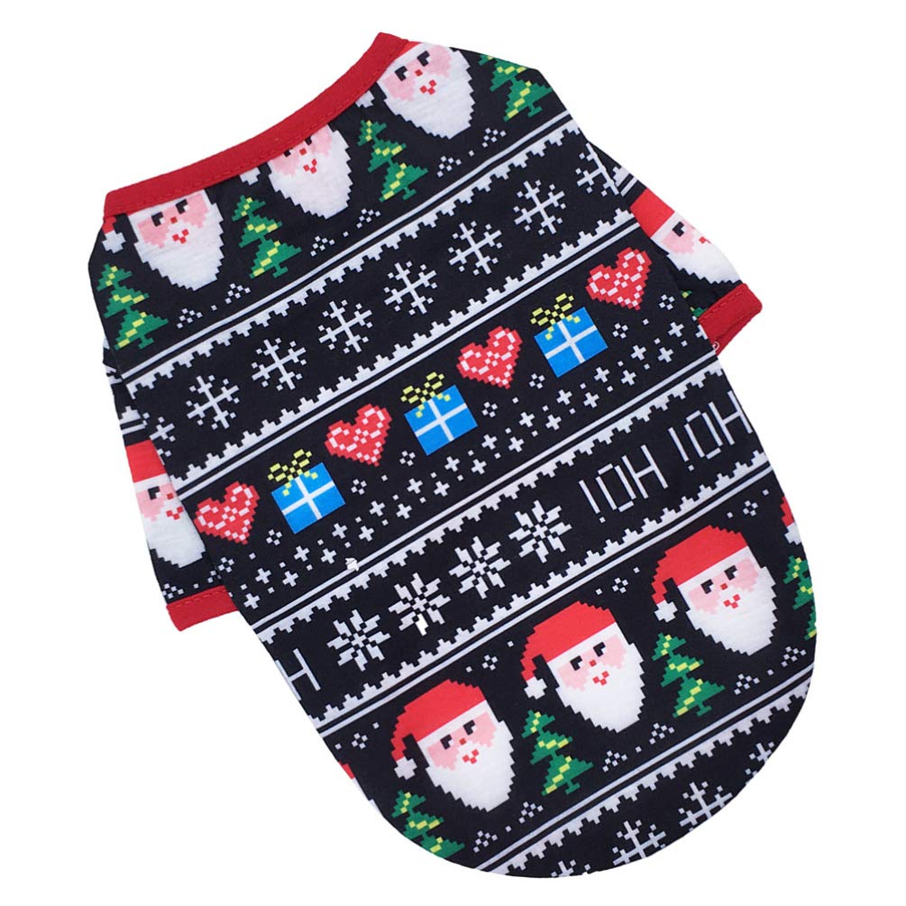 POPETPOP Dog Christmas Costume - Santa Claus Snowflake Puppy Coat & Winter Sweater for Small Dogs & Cats | XS Size | Perfect for Holiday Parties, Christmas Photos & New Year Pet Outfits