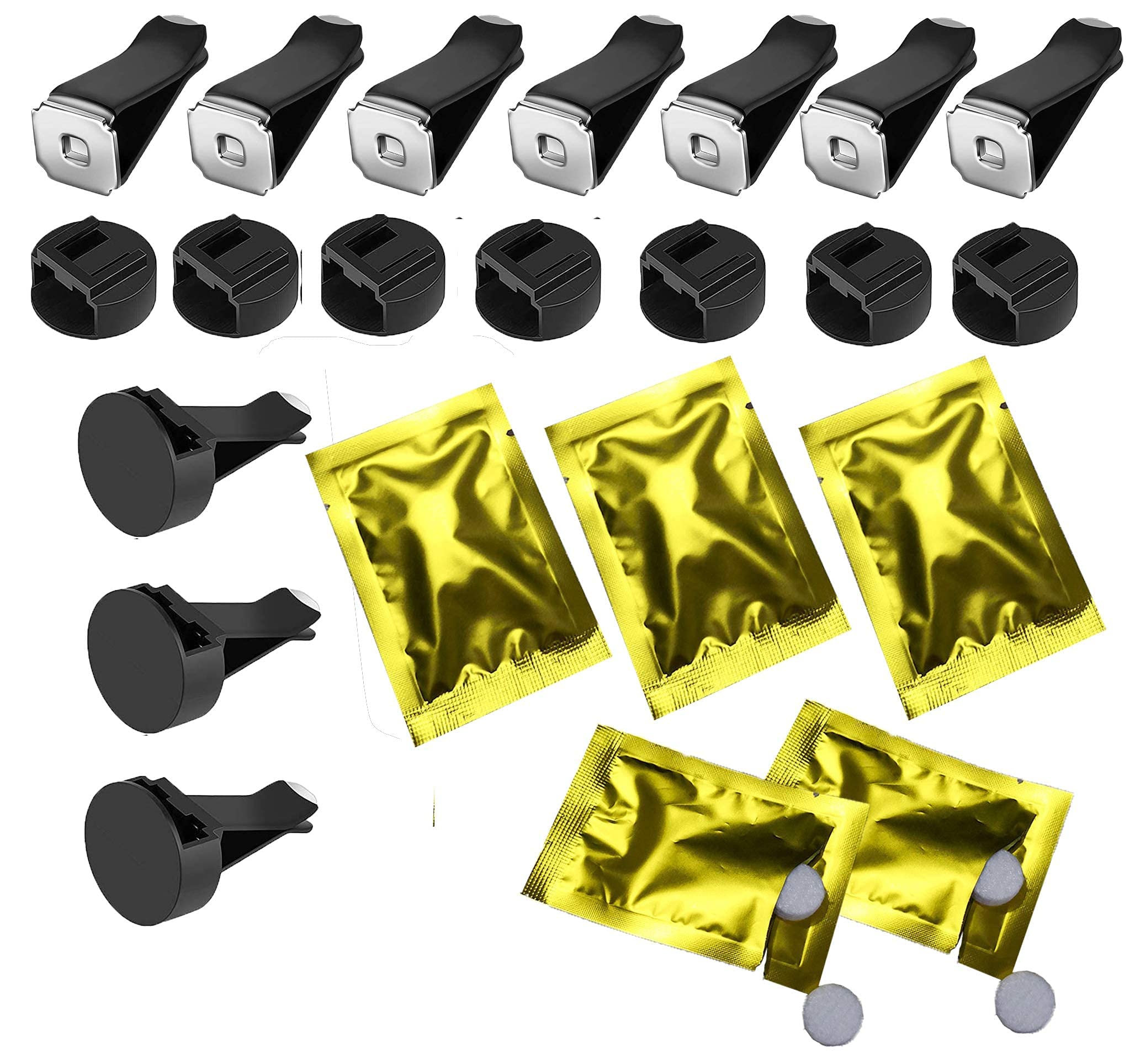 10-Pack Black Car Air Vent Clips for DIY Air Fresheners - Blank Auto AC Vent Charms for Crafts & Car Decor - Perfect for Custom Scents, Gifts & Vehicle Personalization