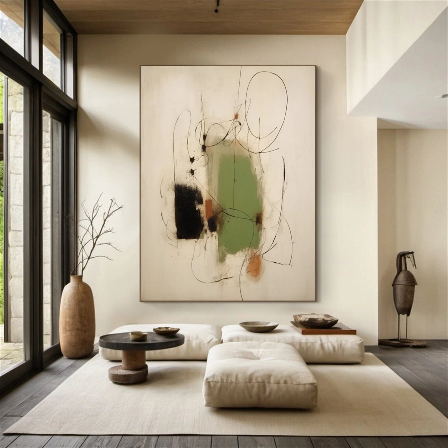 Abstract Painting #AB 466 - Modern Wall Art for Living Room, Bedroom & Office Decor | Large Canvas Artwork for Home & Commercial Spaces