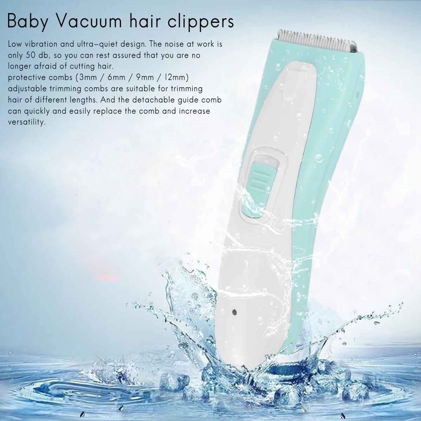 Qutsvosh Rechargeable Baby Hair Clipper - Professional Cordless Electric Hair Trimmer for Kids & Adults - Home Haircut Machine for Smooth & Safe Trimming - Perfect for Family Grooming & DIY Haircuts at Home