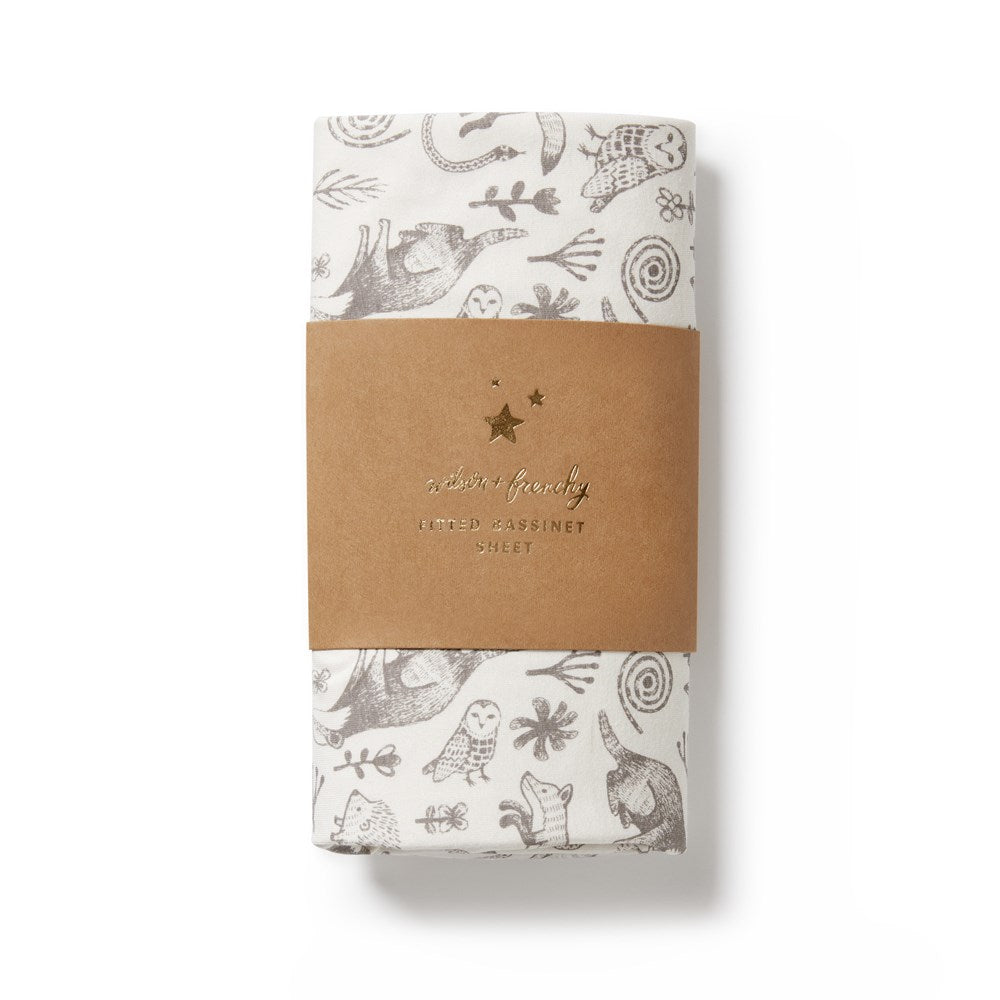 Organic Cotton Bassinet Sheet - Soft & Breathable Crib Fitted Sheet for Baby | Perfect for Nursery, Daycare & Travel | Tribal Woods Design