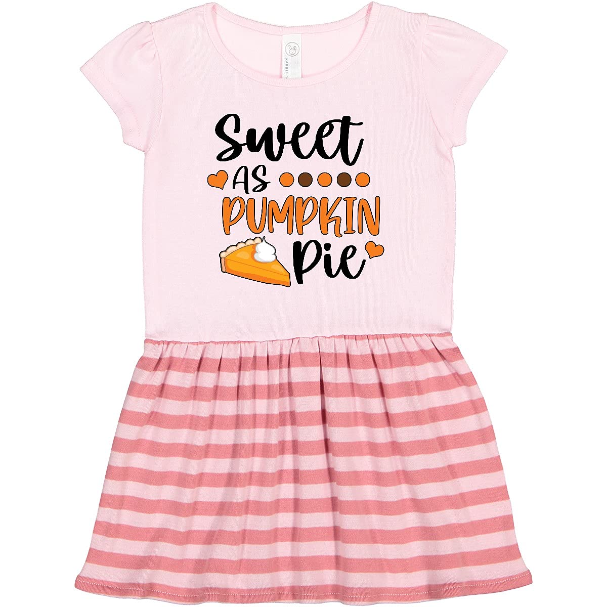 Inktastic Thanksgiving Sweet As Pumpkin Pie Toddler Dress - Cute Holiday Outfit for Girls, Fall Family Gathering & Photo Shoots