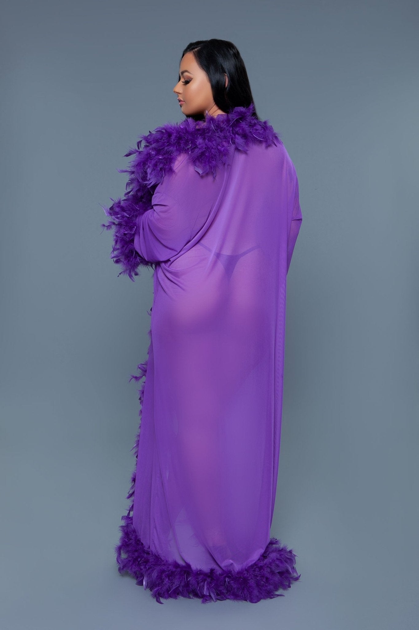 BeWicked Women's Glamour Robe BW834 - Sexy Satin Lingerie Robe for Women - Perfect for Boudoir, Bridal Shower & Romantic Nights