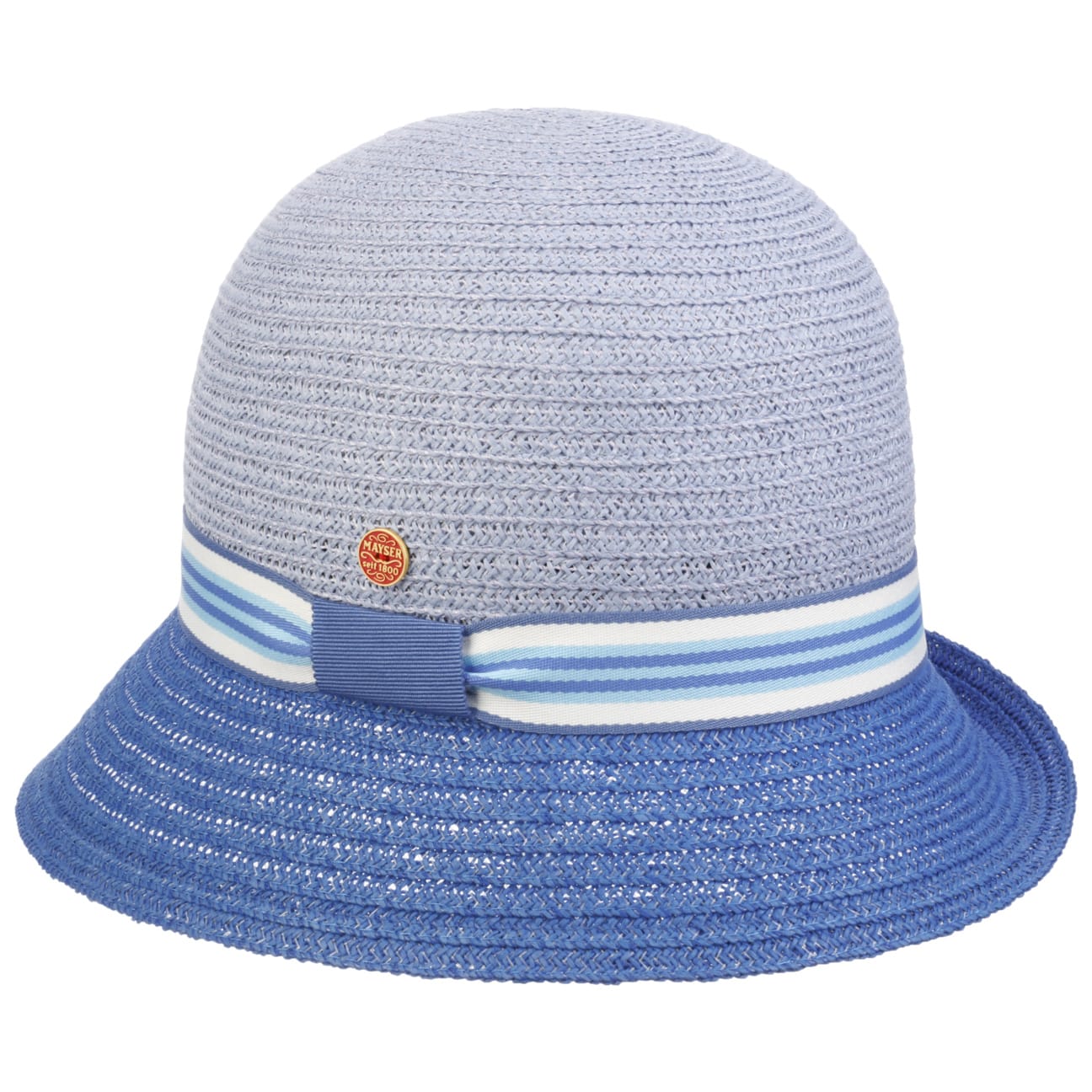 Stylish Nanni Twotone Straw Hat by Mayser - Summer Beach Hat for Women, Fashionable Sun Protection Accessory - Perfect for Vacations, Outdoor Activities & Garden Parties