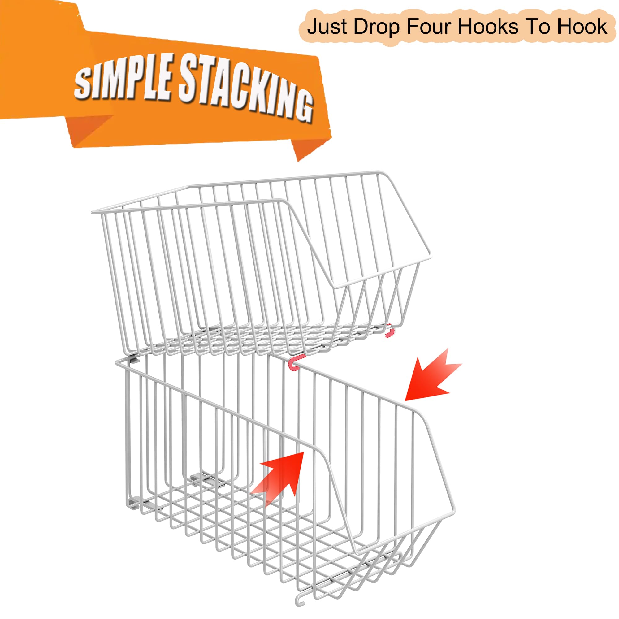 4-Tier Stackable Can Organizer for Pantry & Kitchen - Space-Saving Canned Food Storage Rack for Soup, Soda, Vegetables (15.35