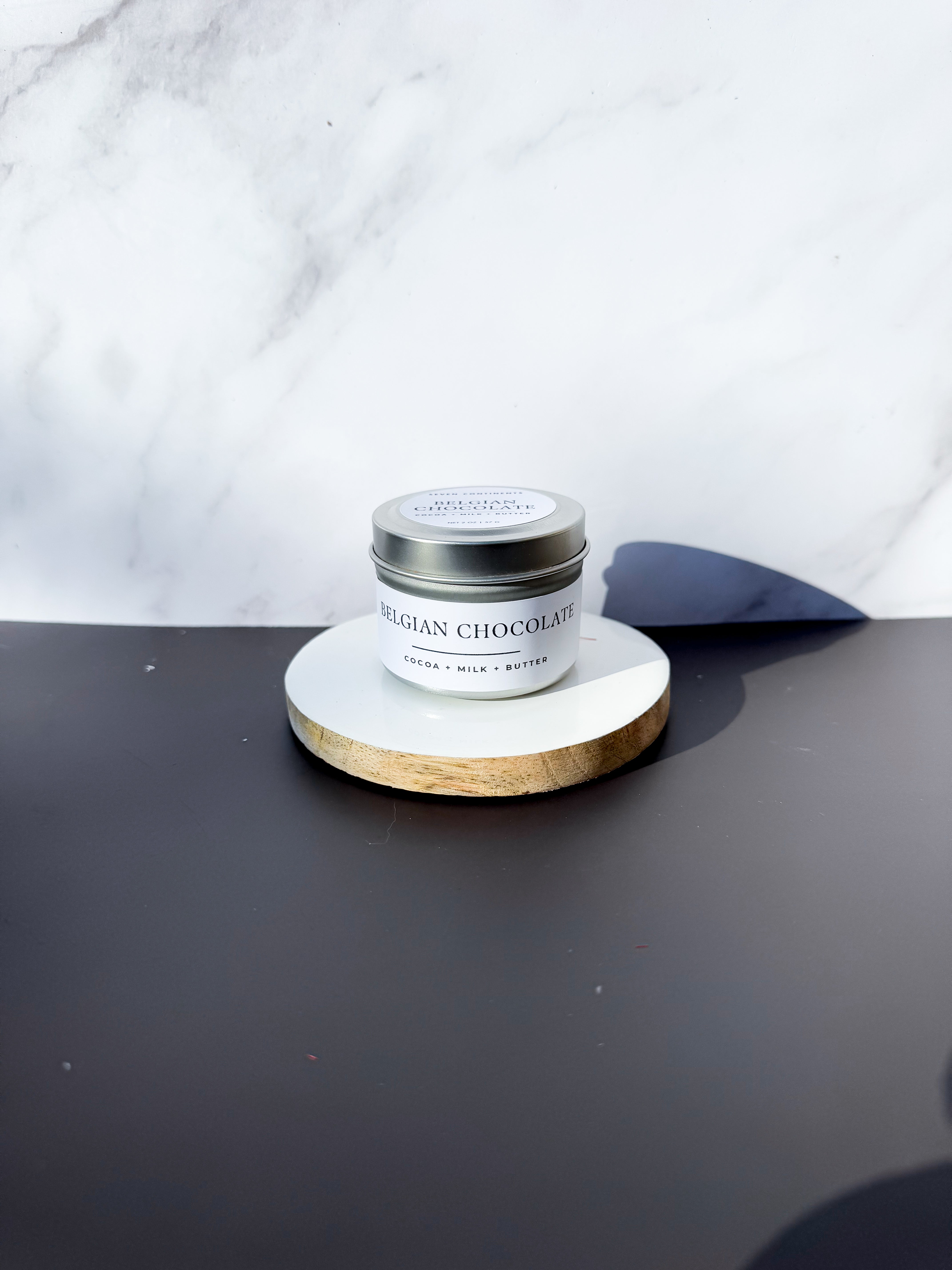 Premium Belgian Chocolate Scented Soy Wax Mini Candles - Handmade, Eco-Friendly, Long-Lasting for Home, Office, Spa & Romantic Ambiance