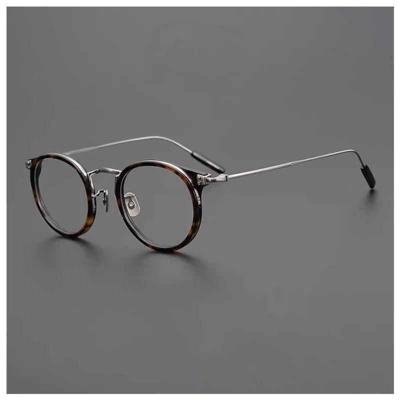 Unisex Aimee 1557 Round Full Rim Titanium Acetate Eyeglasses - Lightweight & Durable Glasses for Work, Reading & Everyday Wear