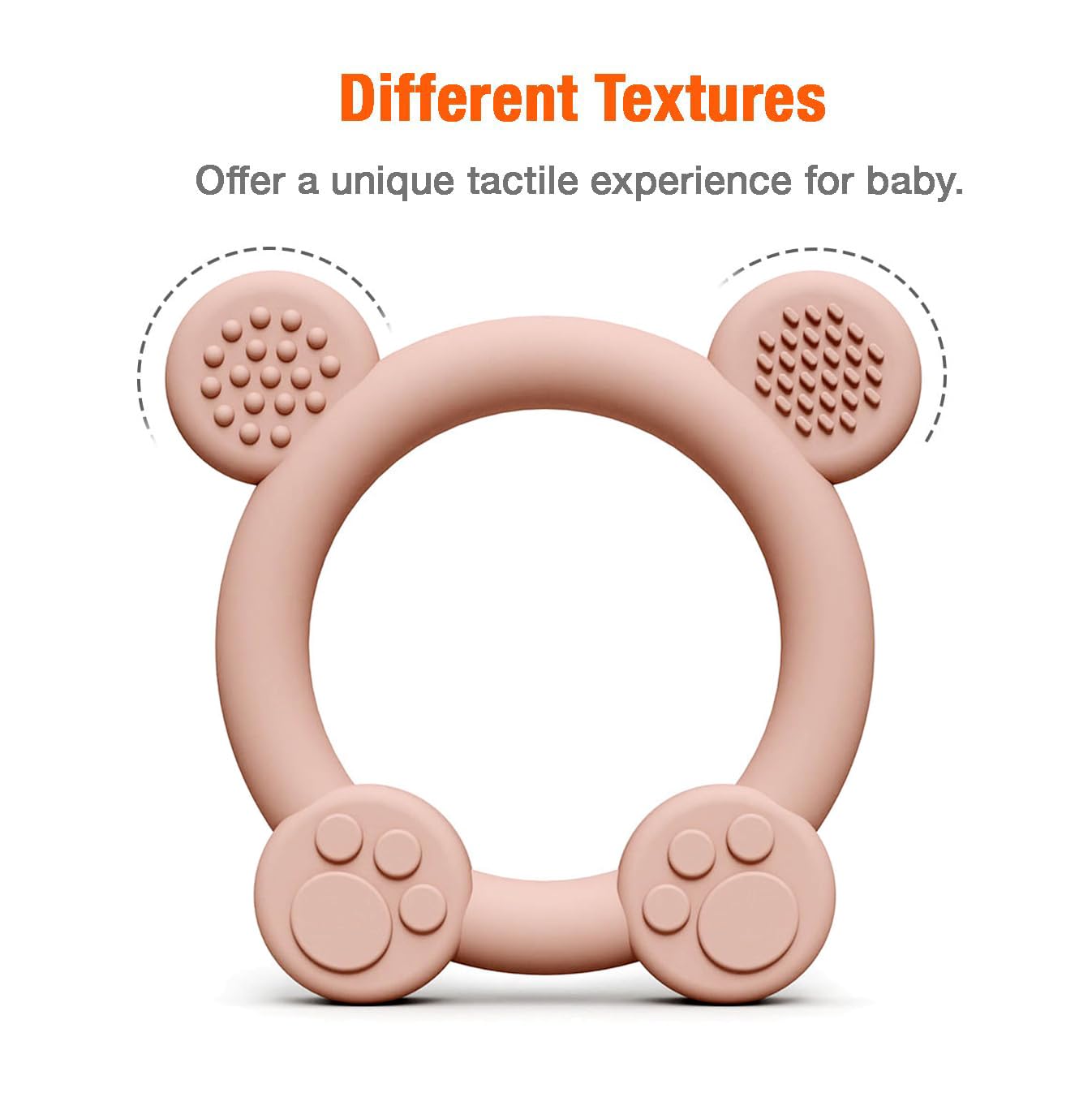 PandaEar 3 Pack Silicone Baby Teething Toys - BPA Free Teether Rings for 0-12 Months Infants, Relieves Sore Gums | Perfect for Home, Travel & Daycare Use