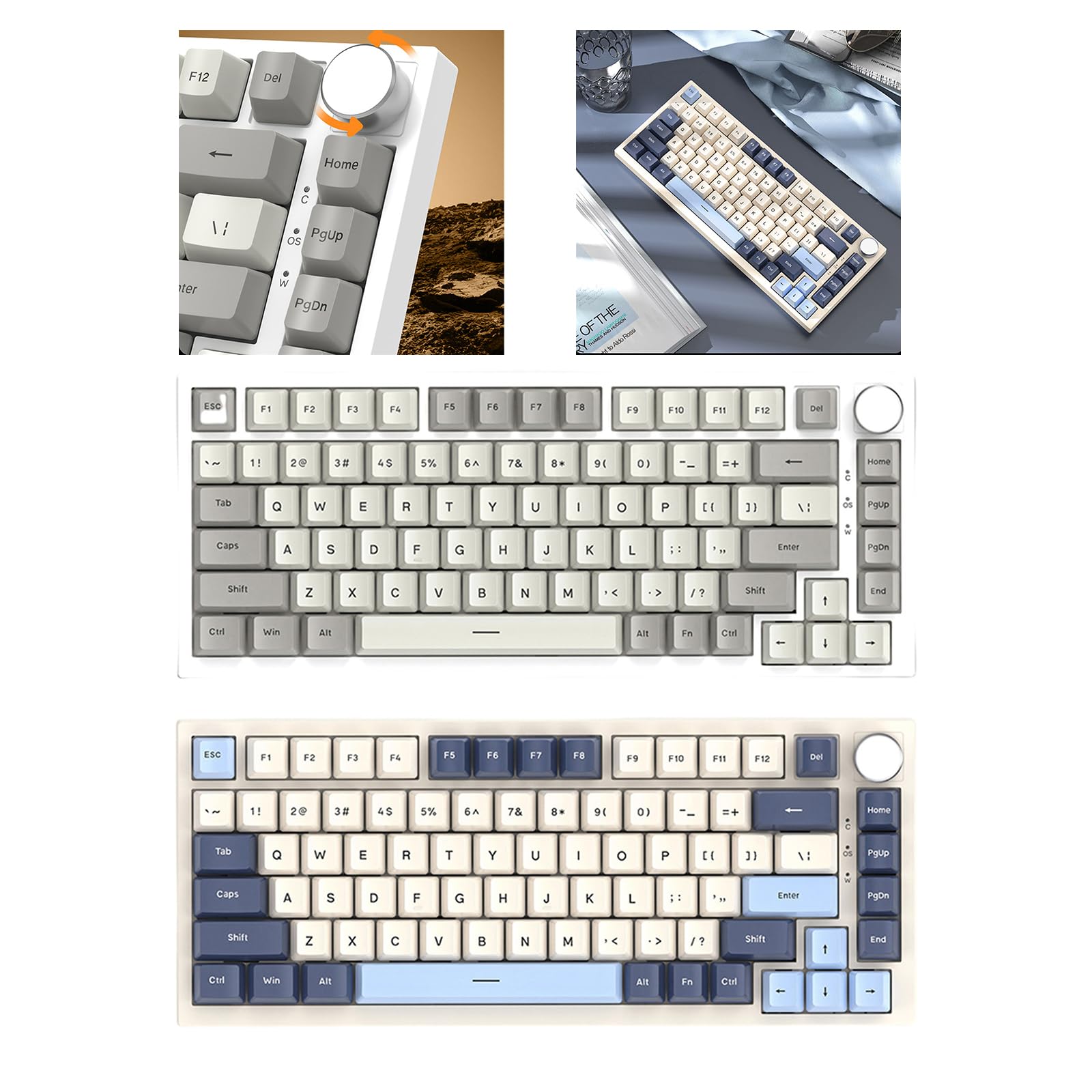 Xbiez 82-Key RGB Backlit Gaming Mechanical Keyboard - Programmable, Lightweight & Compact for PC, Laptop, Office - Perfect for Gaming, Typing & Workspace Efficiency