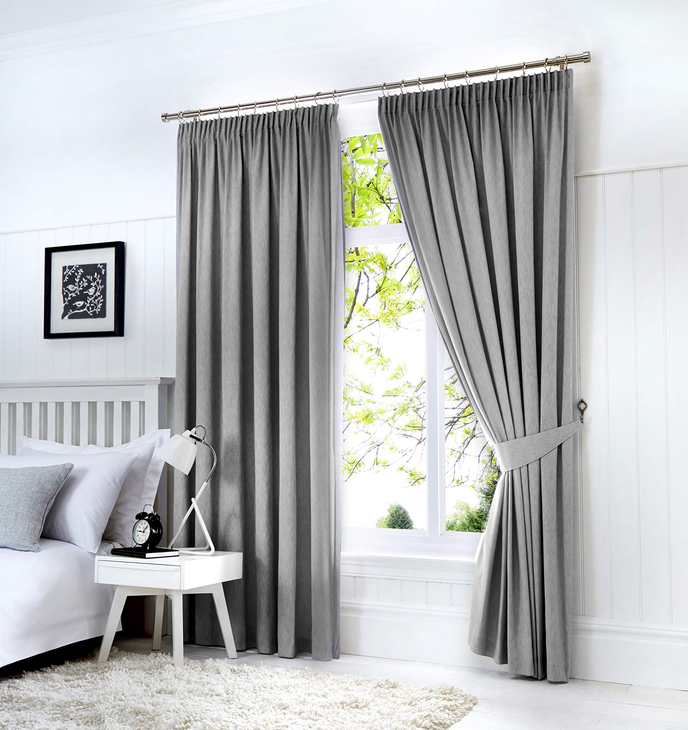 Elegant Silver Curtain Tiebacks for Dijon - Premium Window Drapery Holdbacks for Living Room, Bedroom & Home Decor