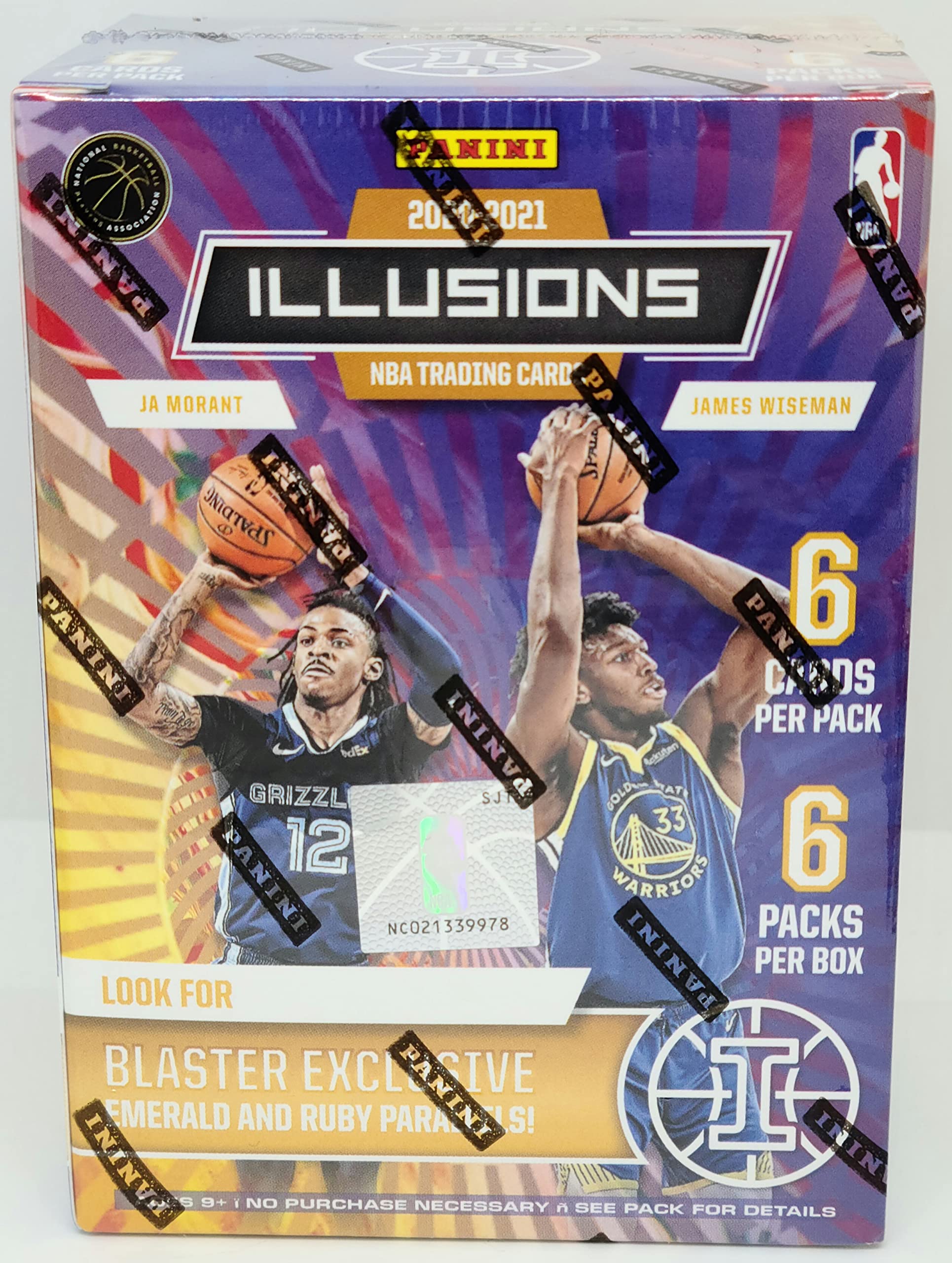 2020-21 Panini Illusions Basketball Trading Cards Blaster Box - 36 Cards Per Box - NBA Collectibles for Fans & Investors - Perfect for Trading, Collecting & Displaying