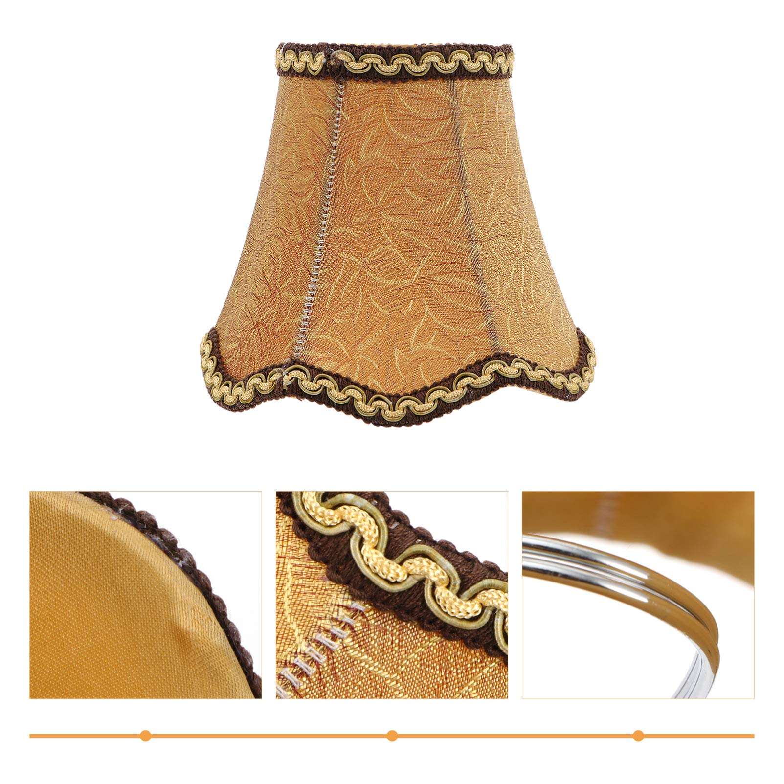 SOLUSTRE 13cm Drum Lamp Shade - Clip-On Fabric Chandelier & Table Light Cover for Bulbs, Wall, Floor & Candle Lamps | Home Decor Lighting Accessory for Living Room, Bedroom & Dining Room